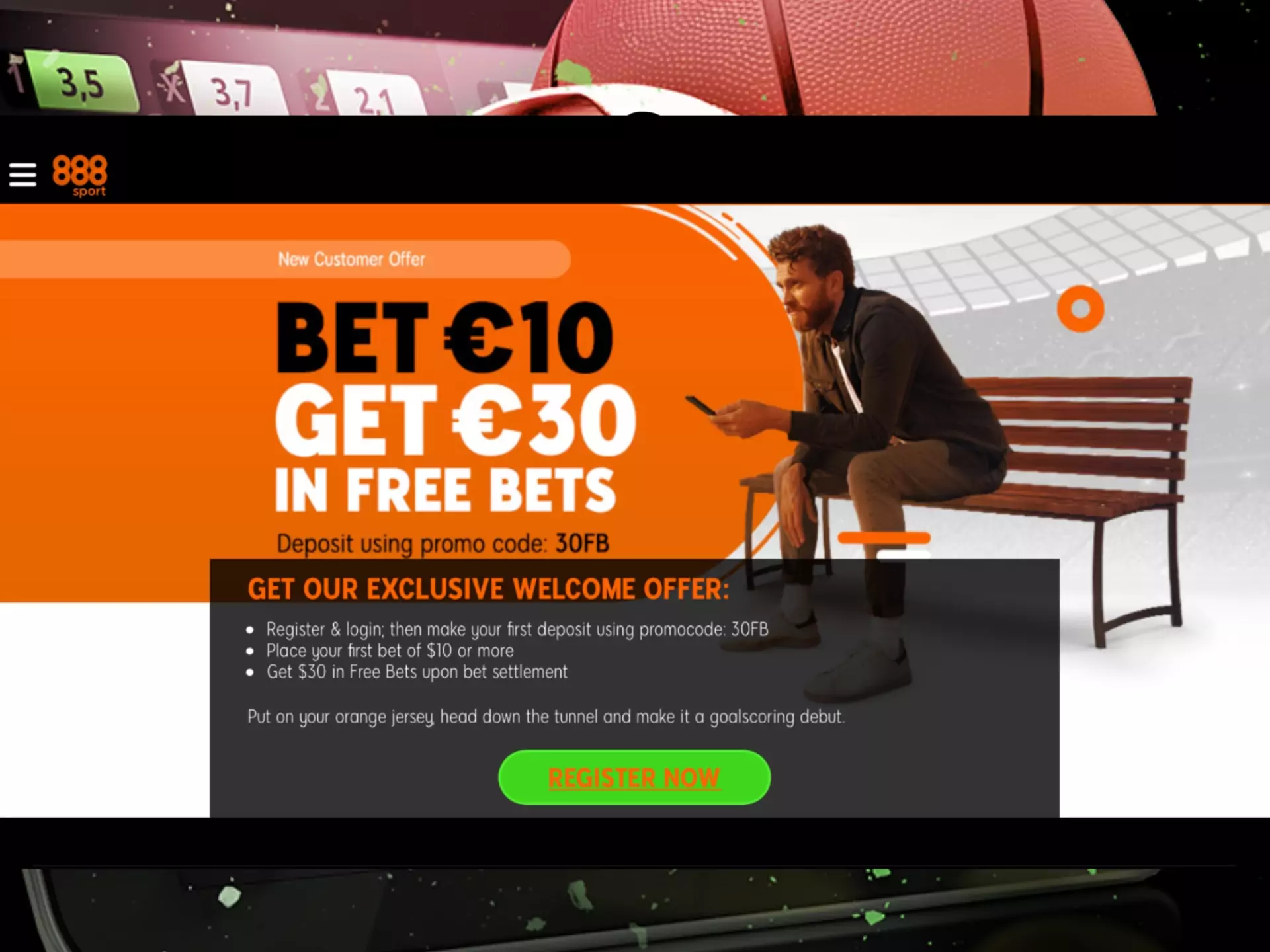 Get your selcome bonus after depositing on 888sport.