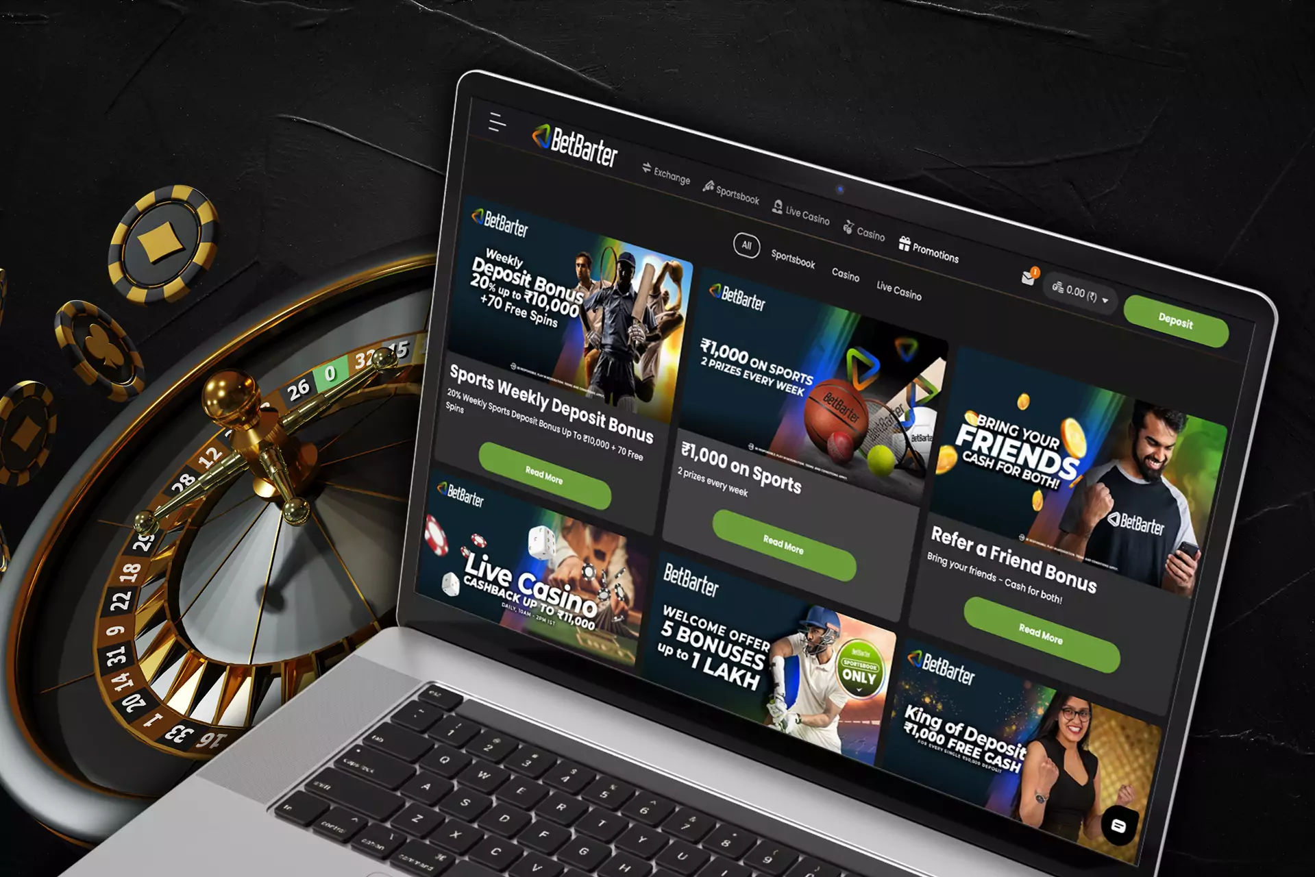 Check casino bonus rules on the Betbarter website.