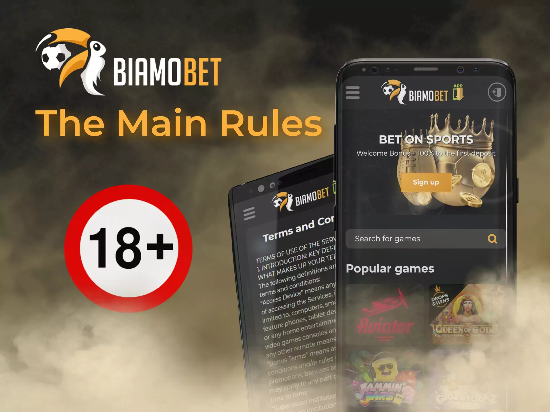 Follow the rules of the bookmaker to be allowed to use the Biamobet website.