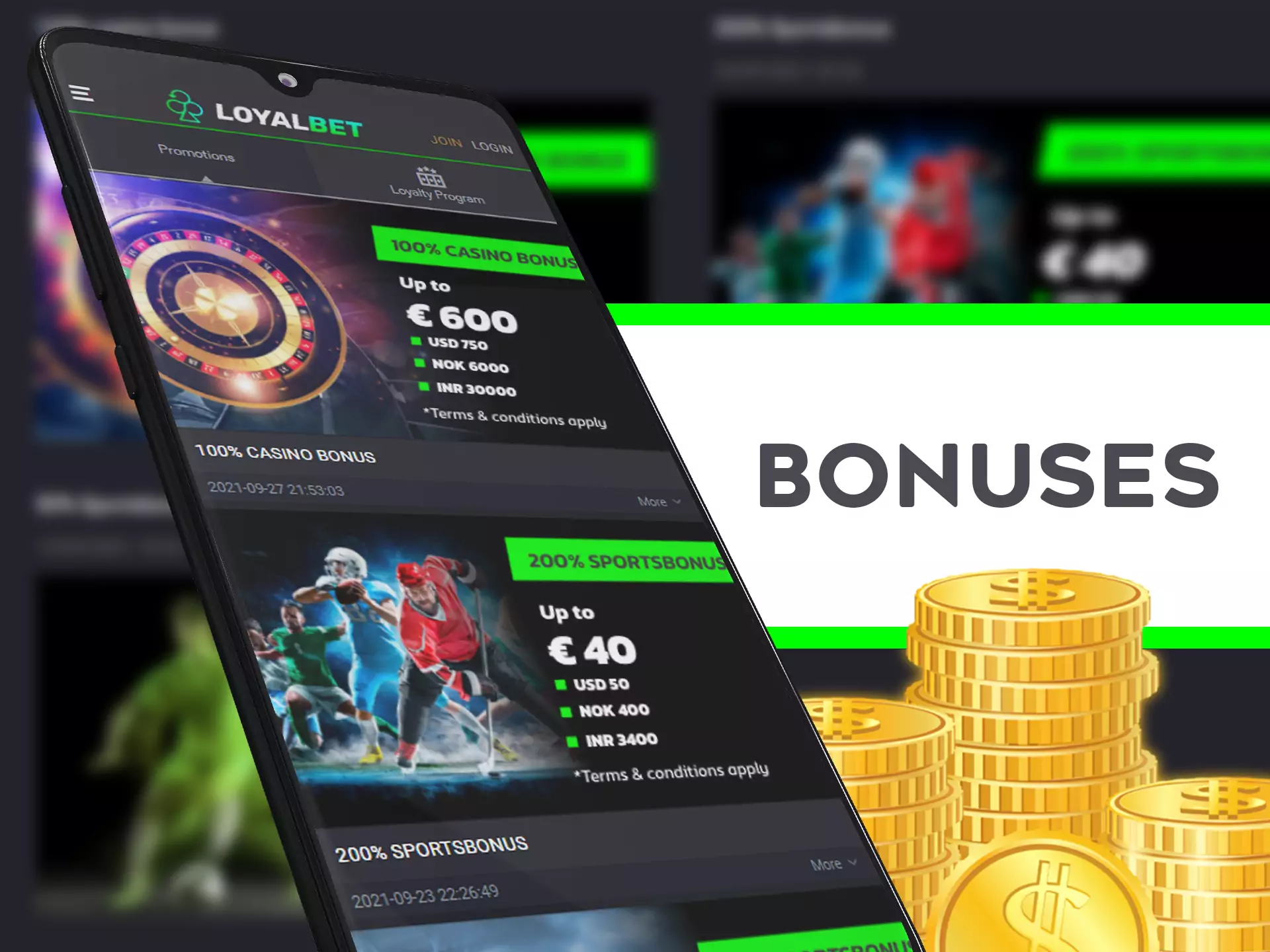 Periodically Loyalbet creates new bonuses.