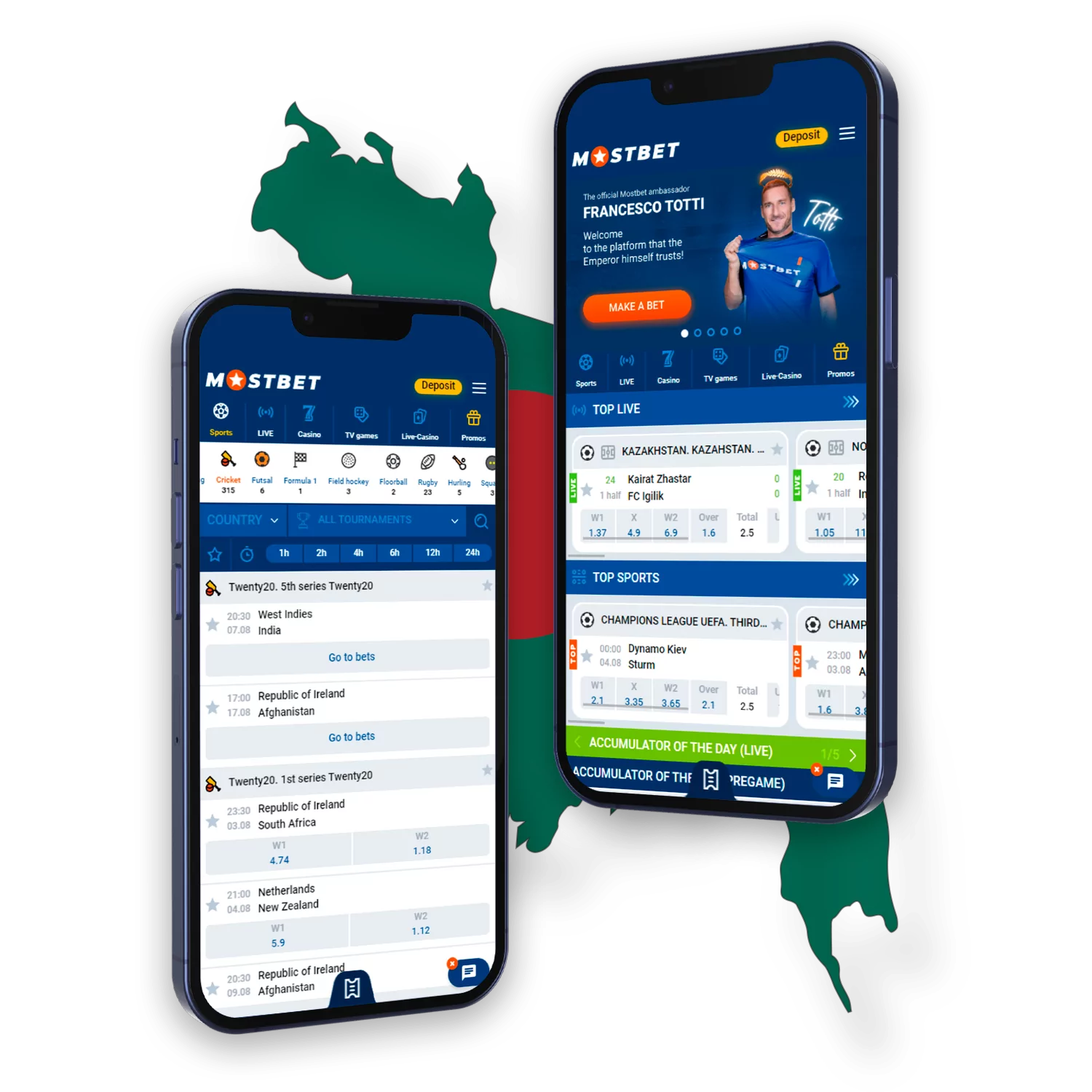 Download Mostbet application in Bangladesh.