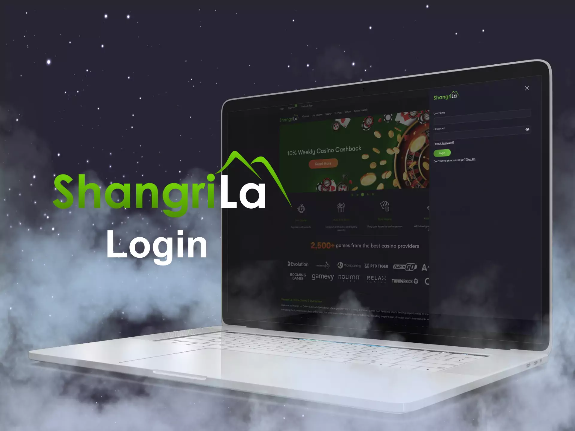 Use your data to log into the Shangri La account.