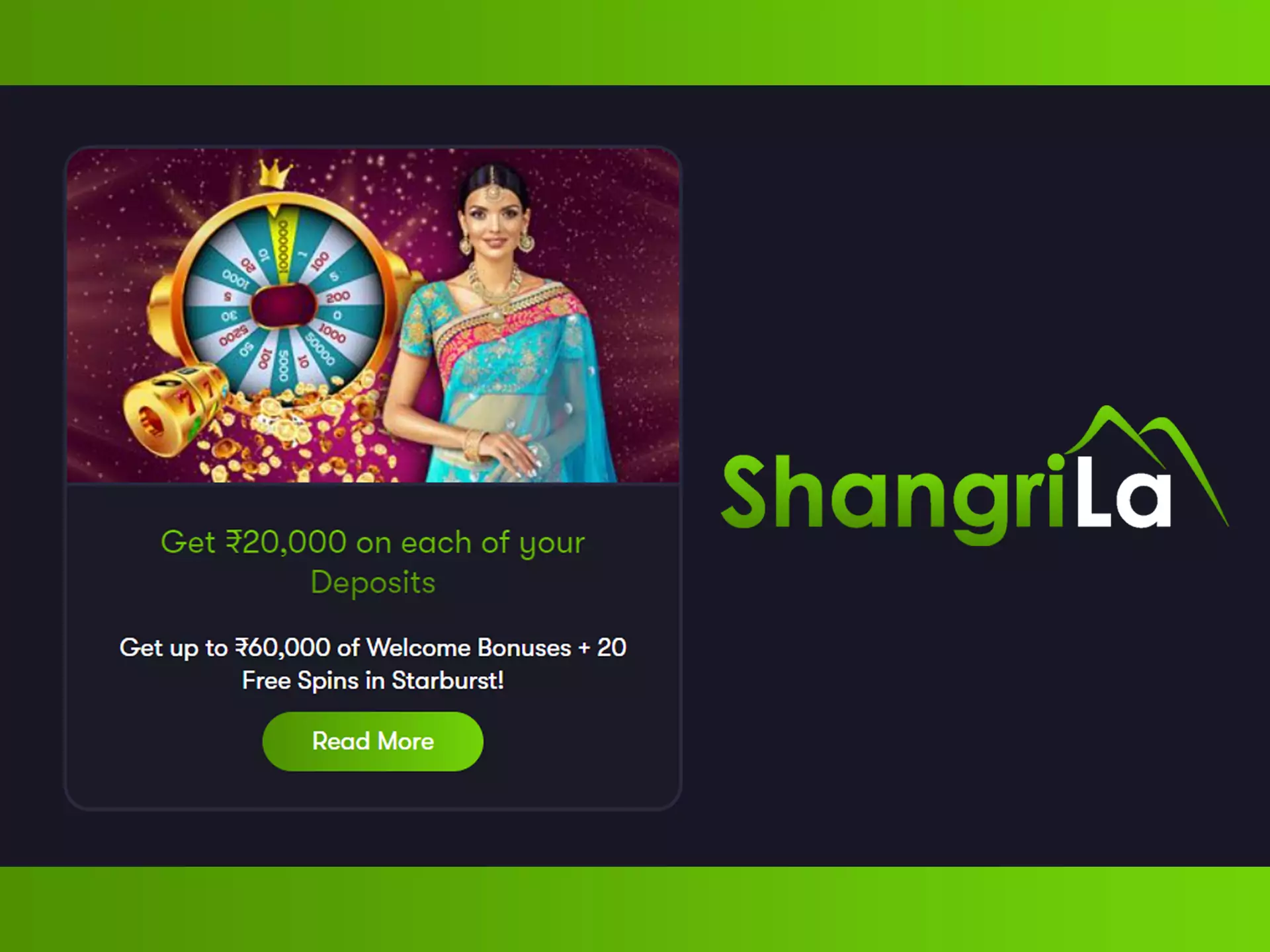 Get extra money after each deposit at Shangri La.