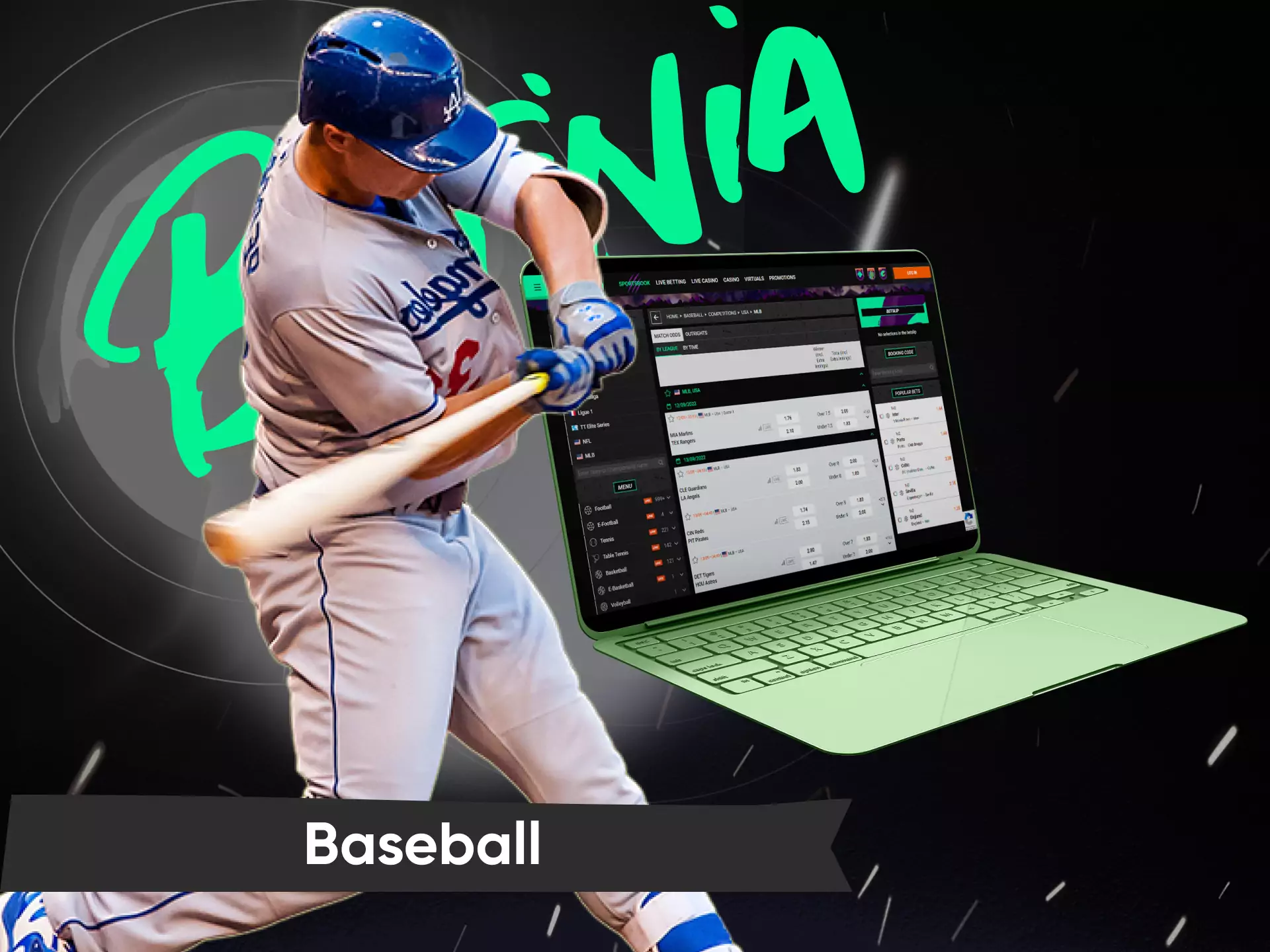 Baseball betting has many fans among users of Betinia.