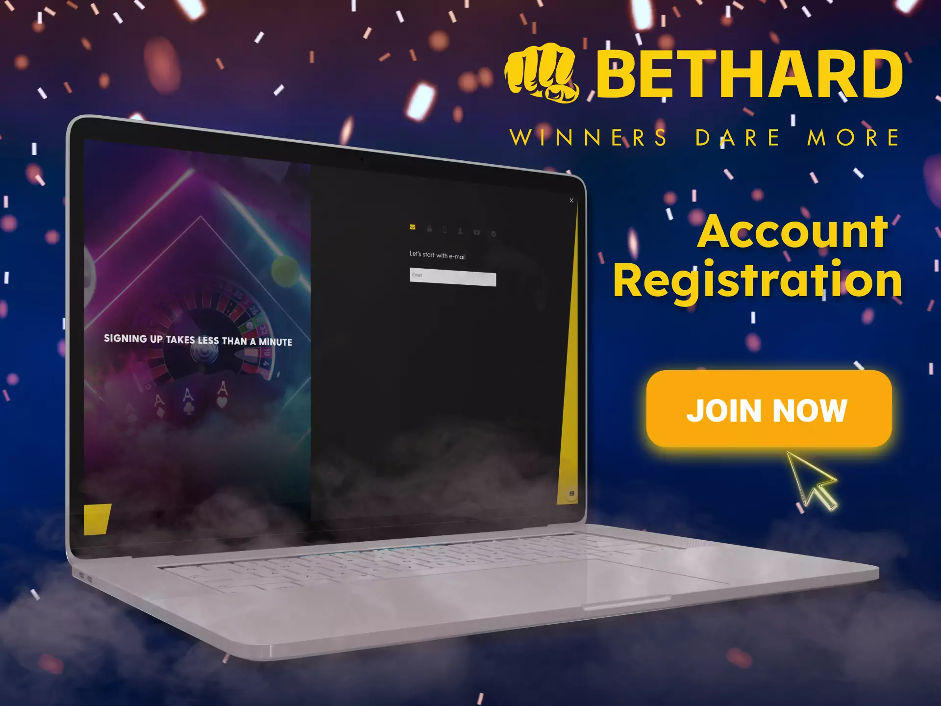 Register in Bethard, play with pleasure, get bonuses.