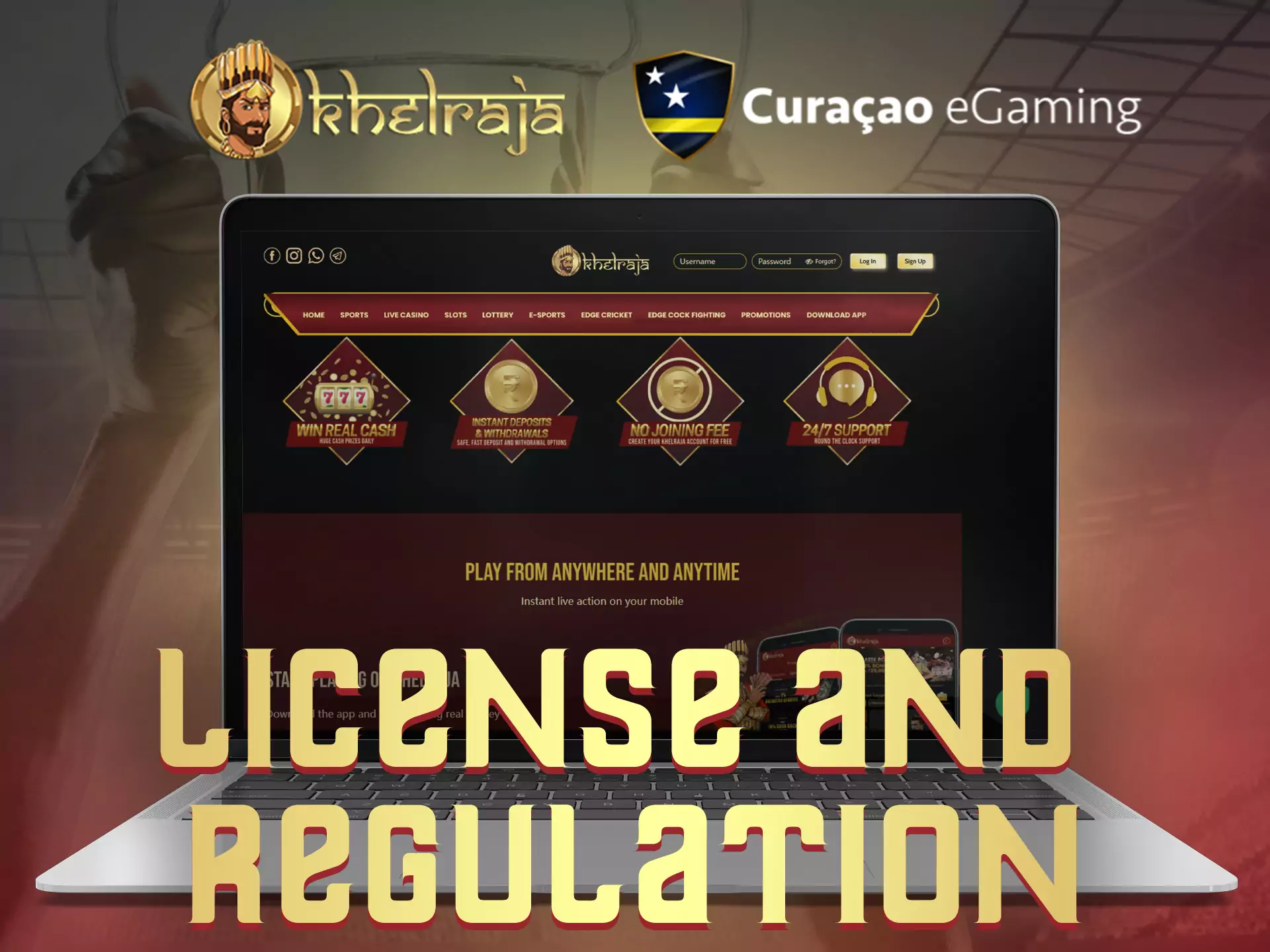 Curacao Egaming has verified the Khelraja website.