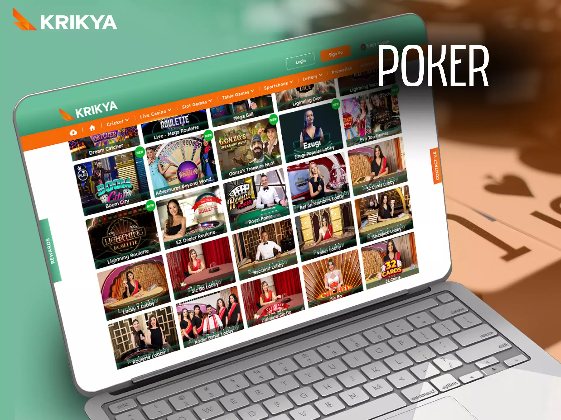 Play poker on Krikya if you like card games.