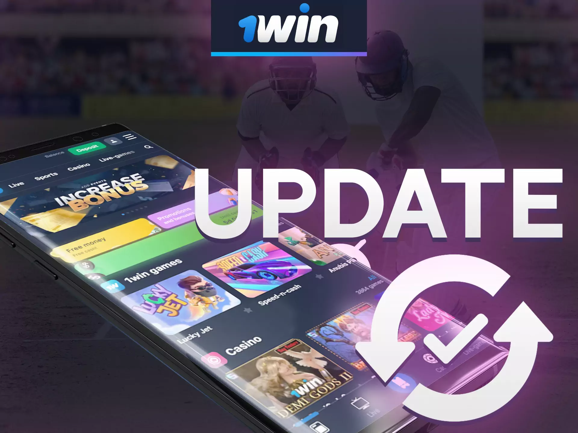 1win app updates automatically.