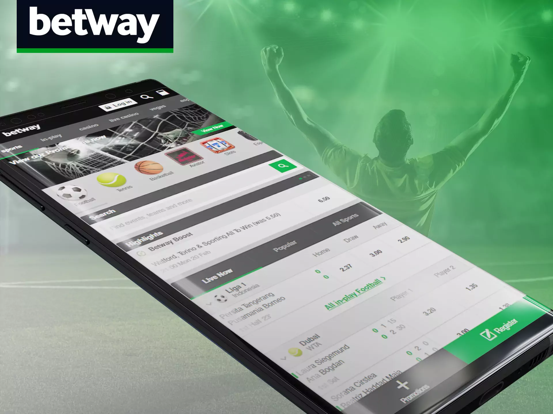 Use Betway web version on any device.