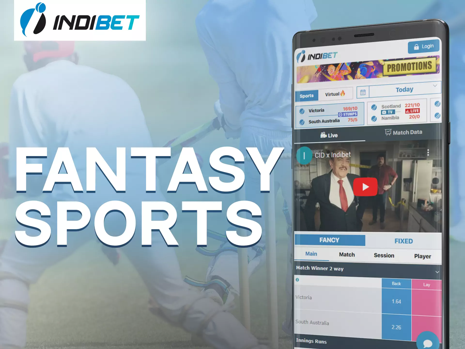 Bet on best Fantasy Sports team at Indibet.