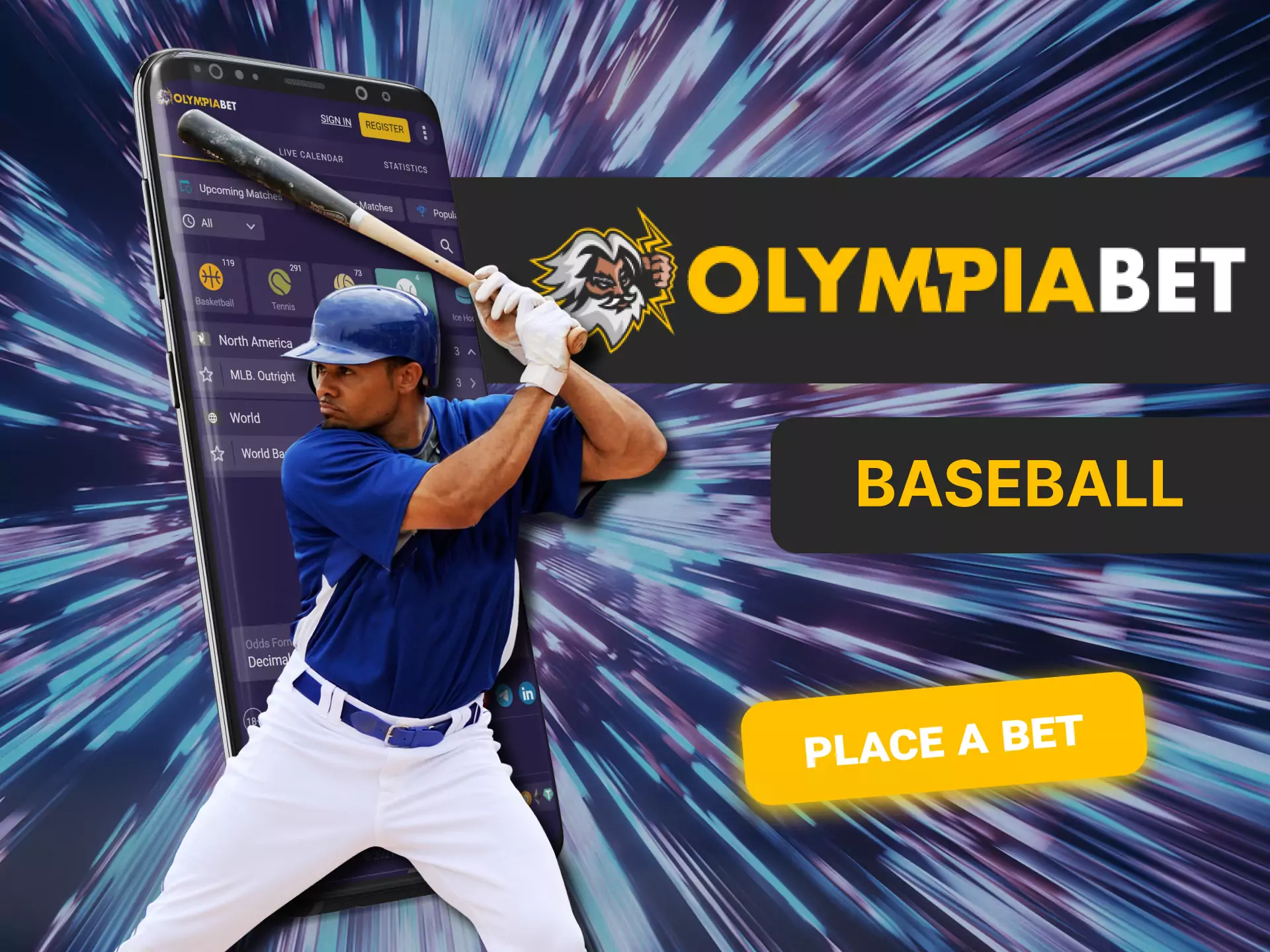 Place your baseball bets with Olympiabet.