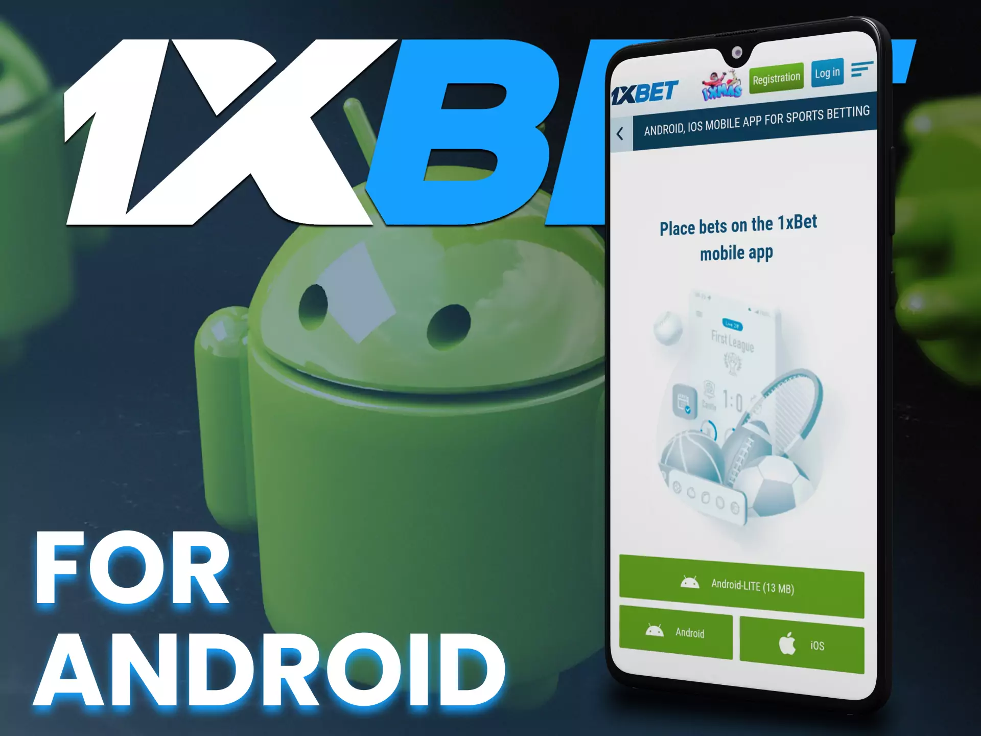 The 1xBet app can be installed on your Android phone.