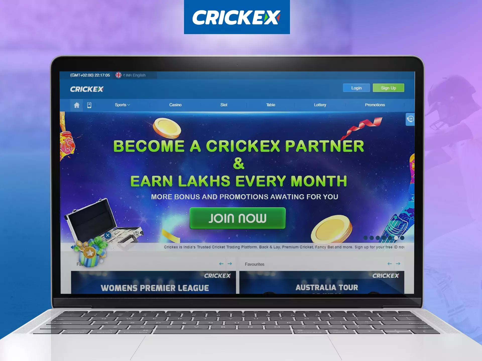 At Crickex you can bet from your personal computer through a special client.