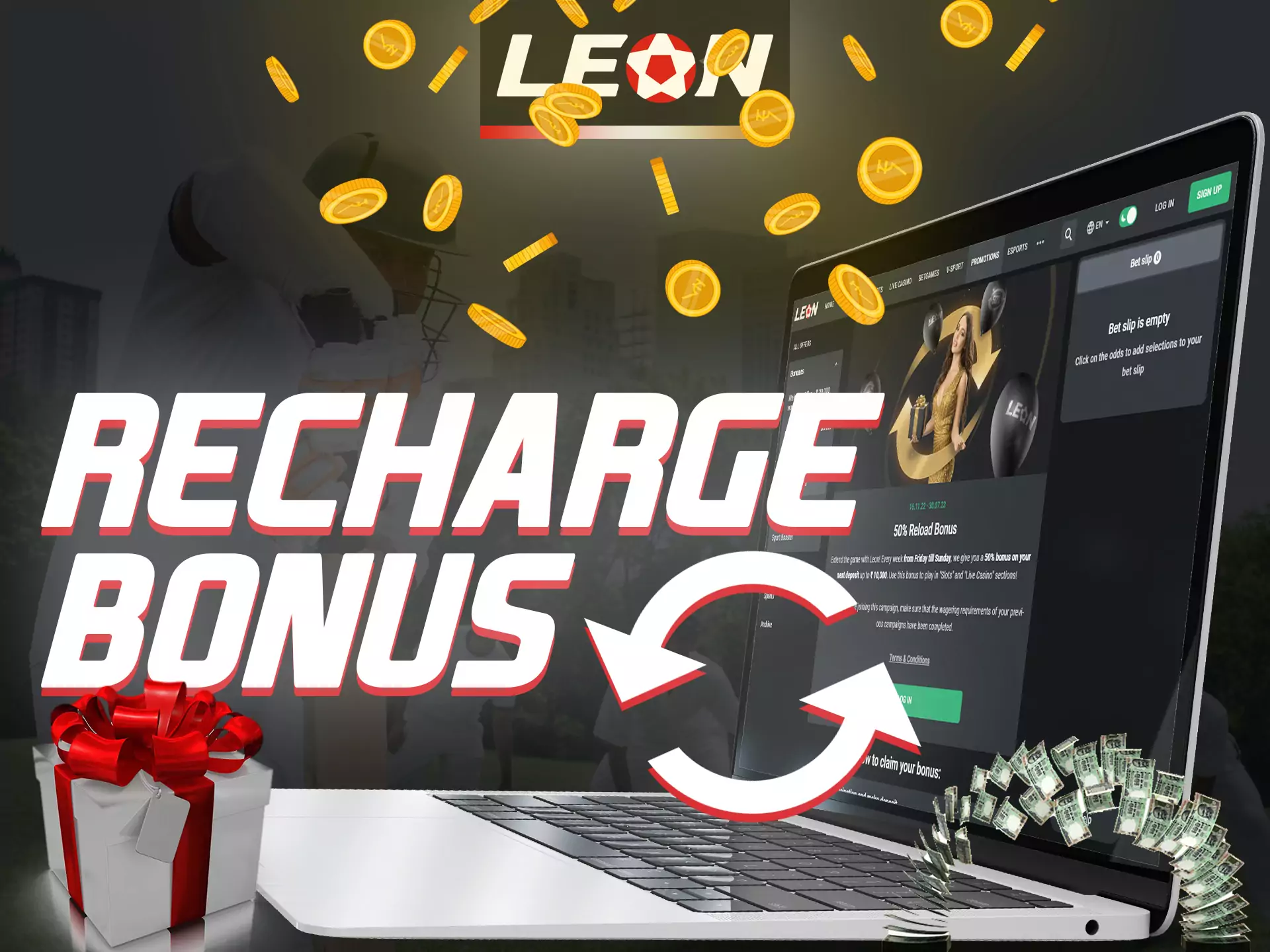At Leonbet, always count on the recharge bonus.