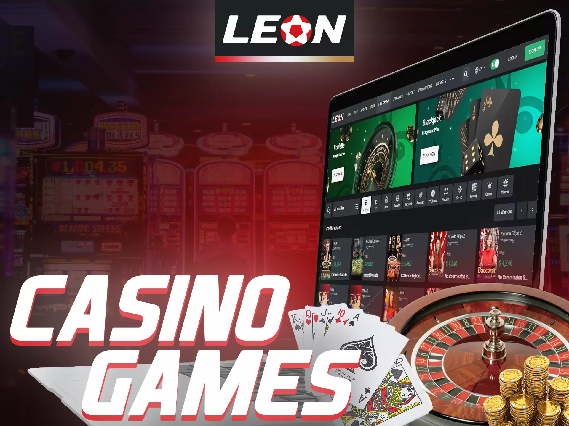 On Leonbet you can find a lot of casino games.