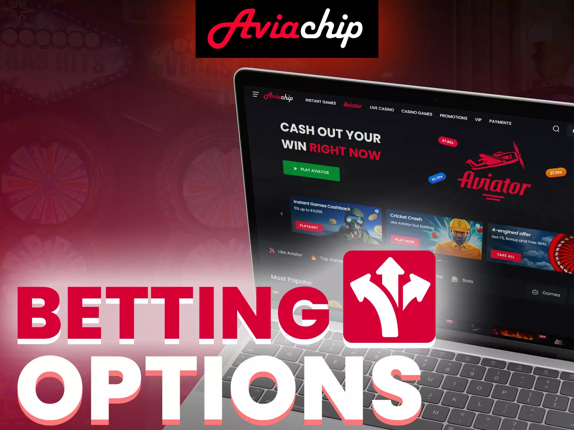 Try the different options for betting on Aviachip.