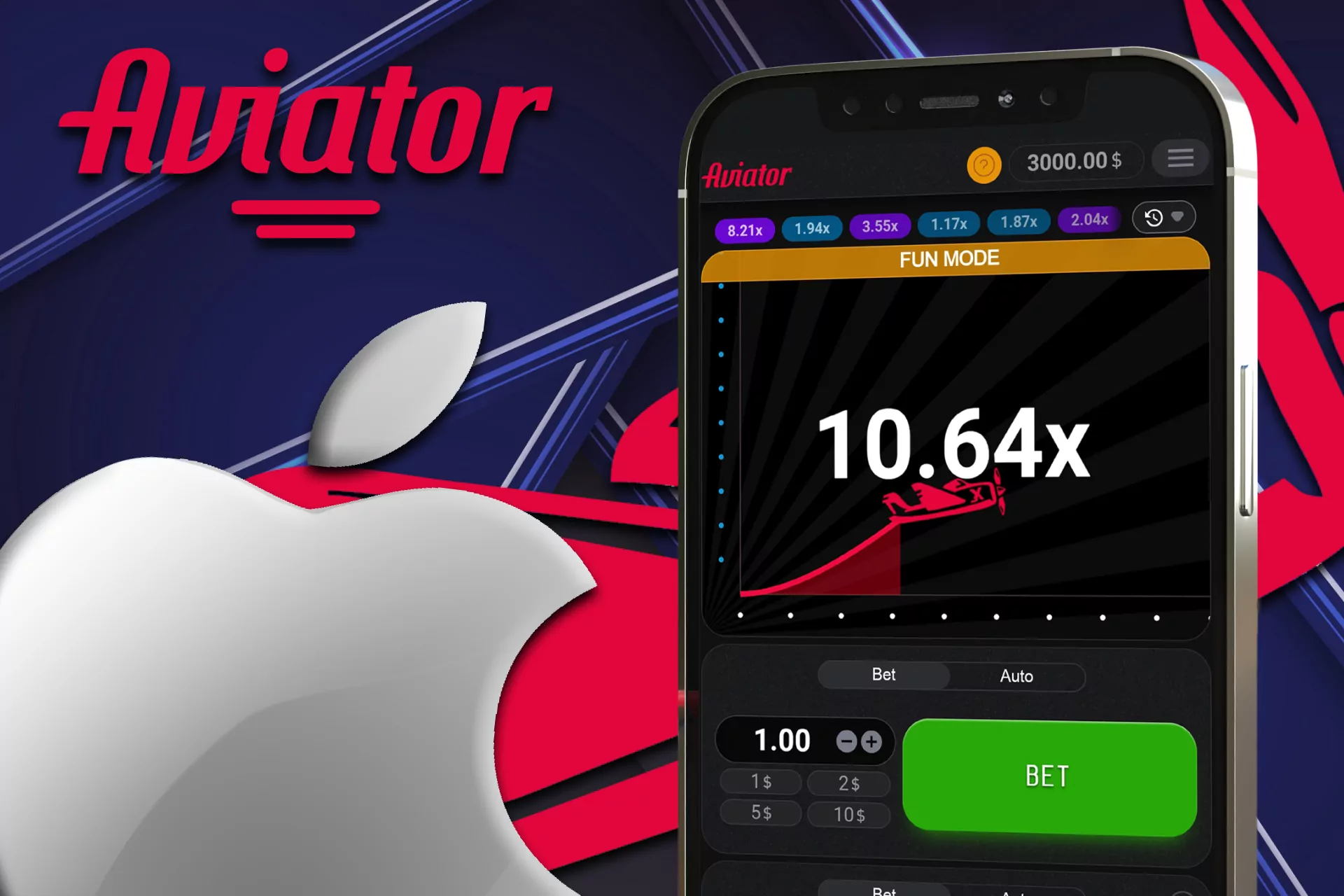 Play Aviator on your ios device.