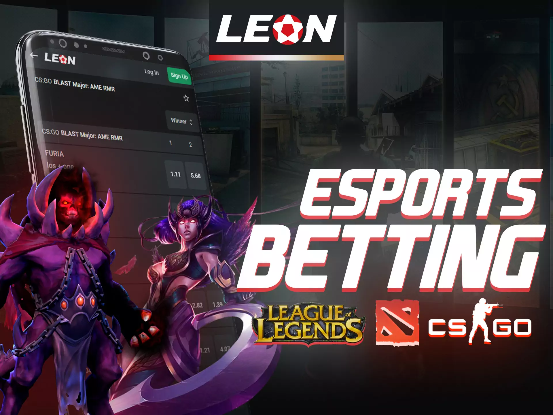 If you are a esports fan, you can bet on matches directly in the Leonbet app.