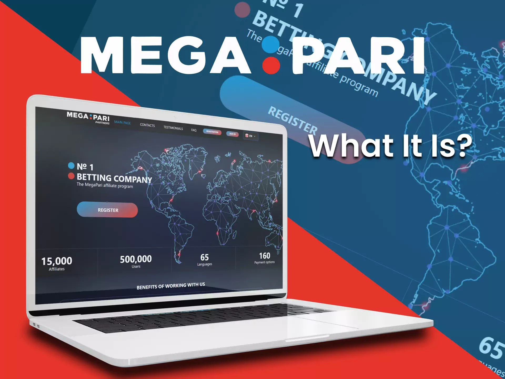 The affiliate program by Megapari helps to earn more money by inviting friends to the betting platform.