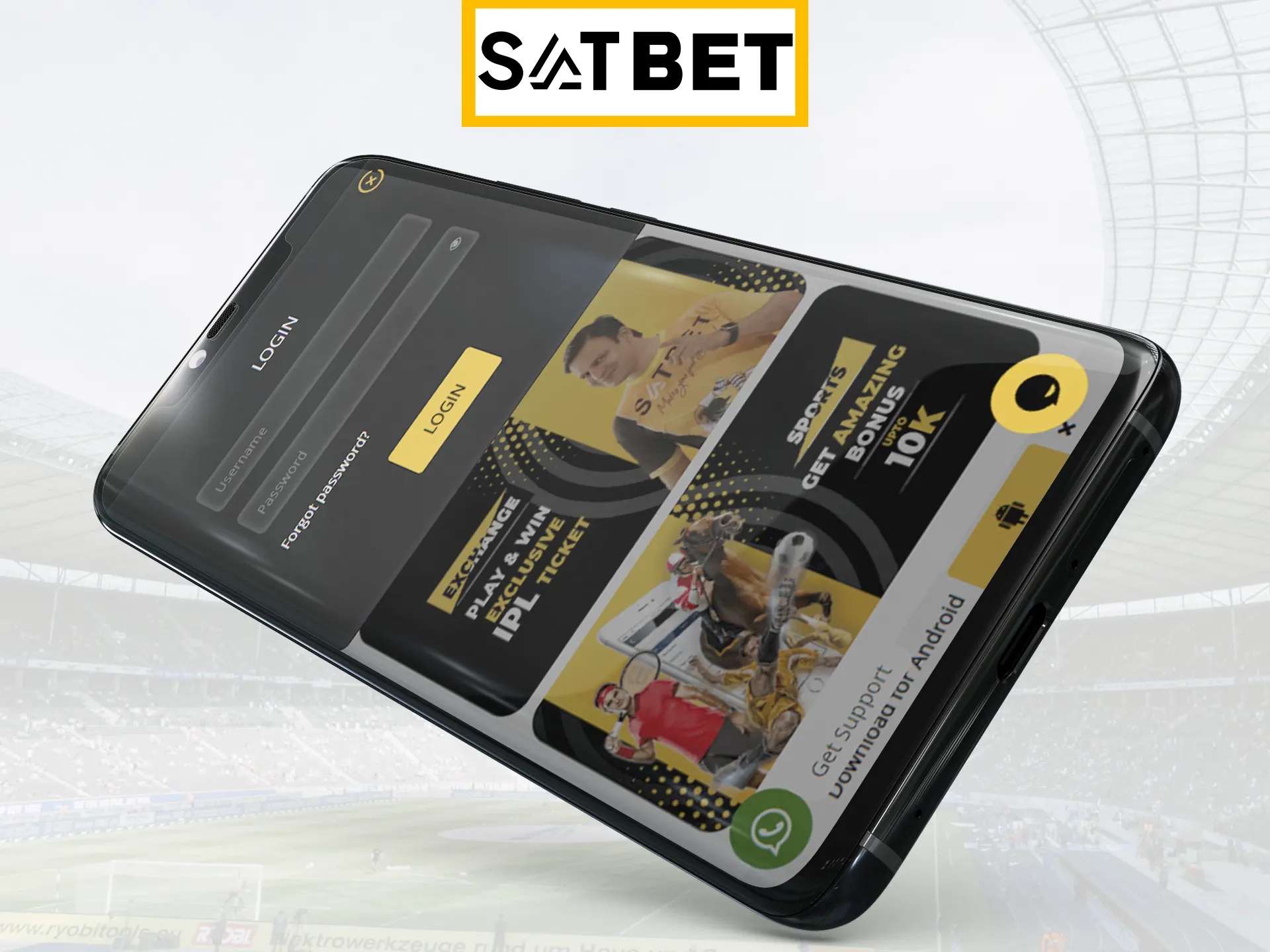 Open Satbet sign in tab and log in.