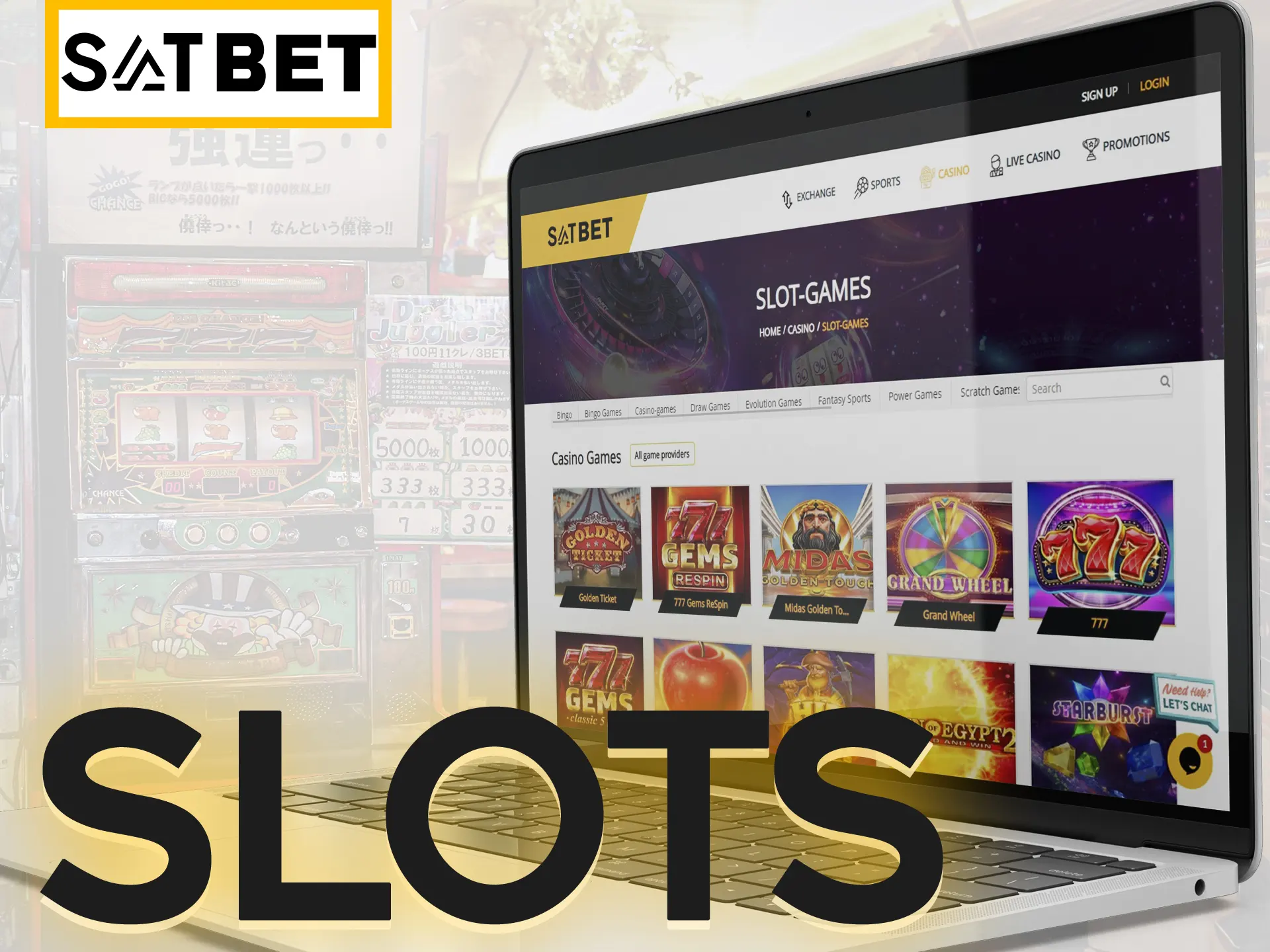 Spin popular slots at Satbet.