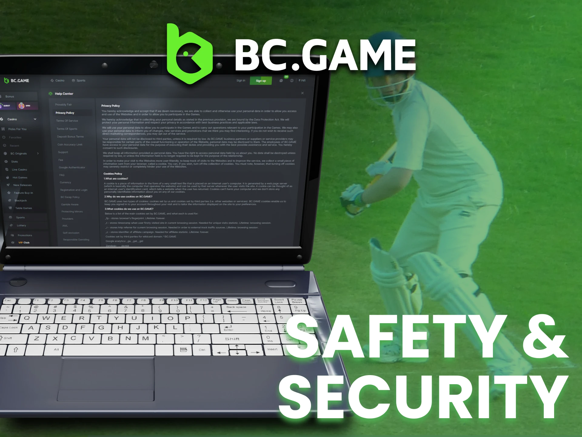 BC Game secures all of you private data.