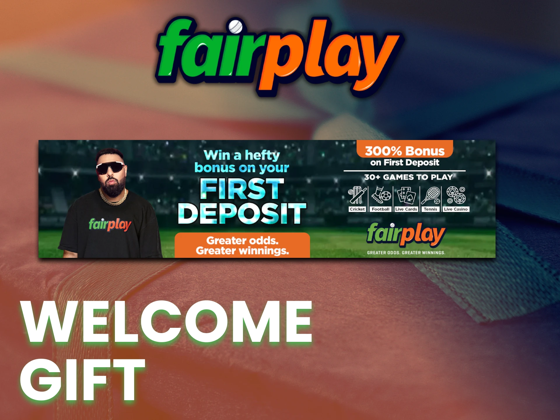 Get your welcome bonus after registration at Fairplay.