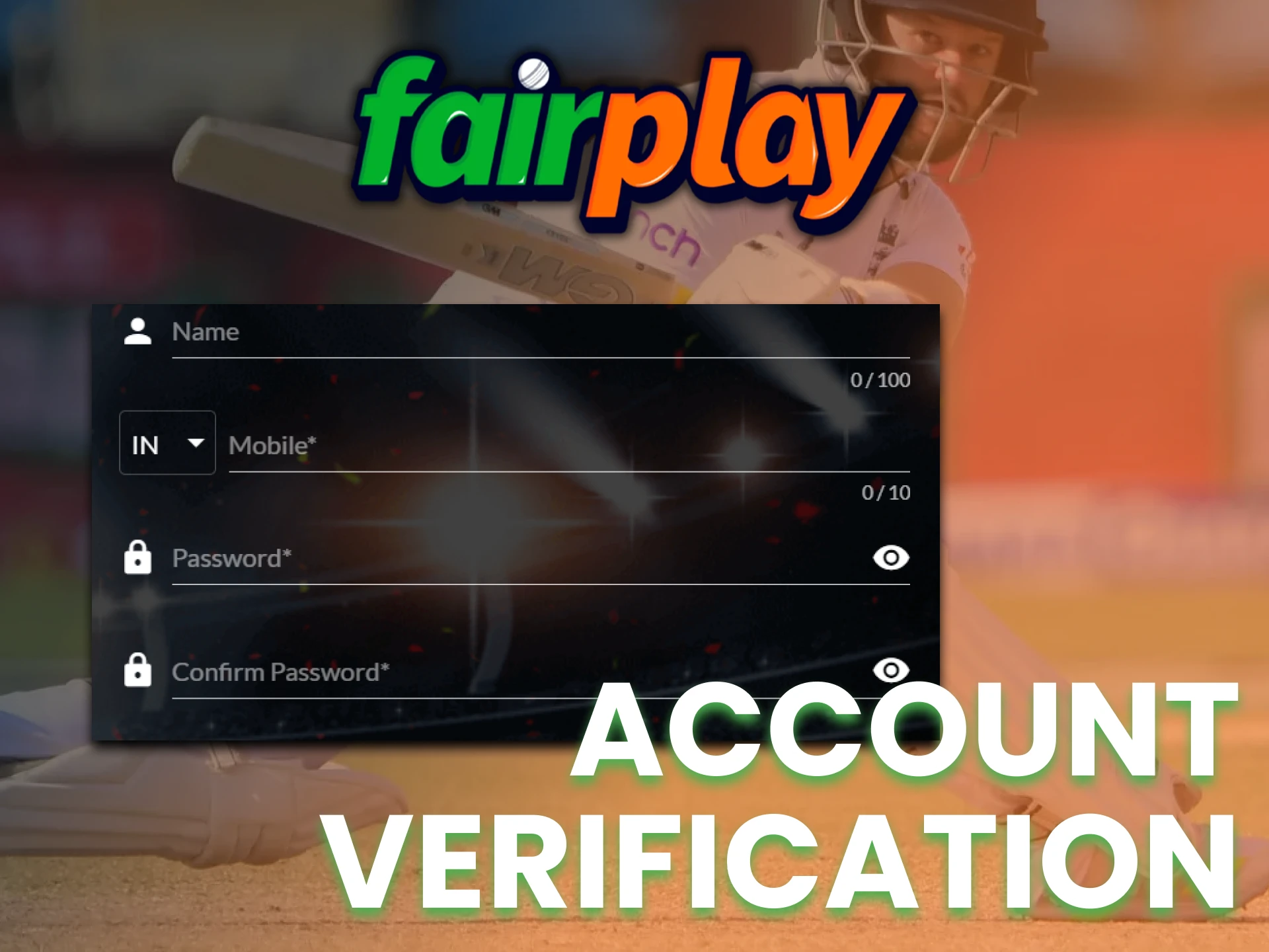 Verify your Fairplay account by providing required data.