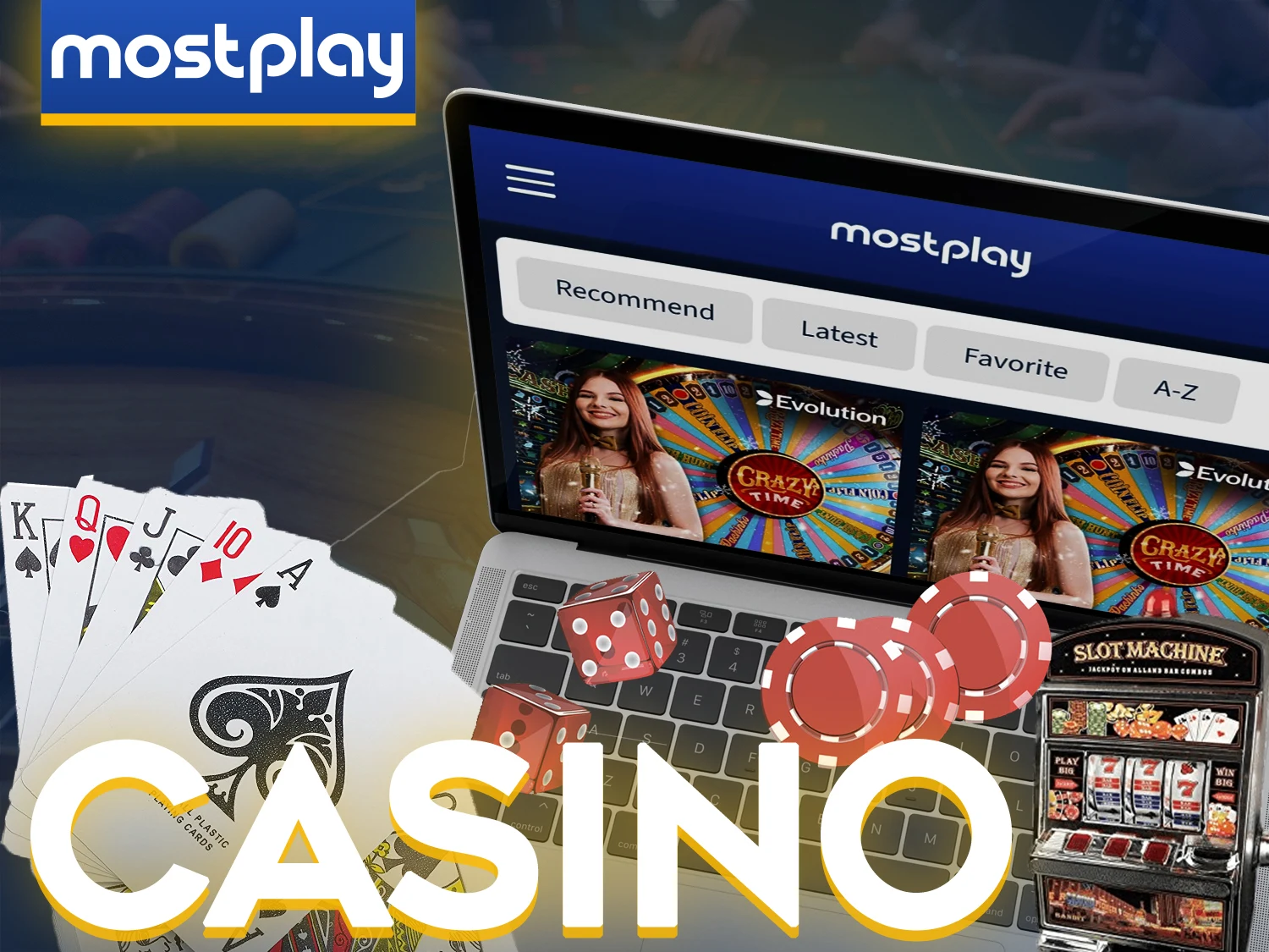 Play at the Mostplay casino and win money.