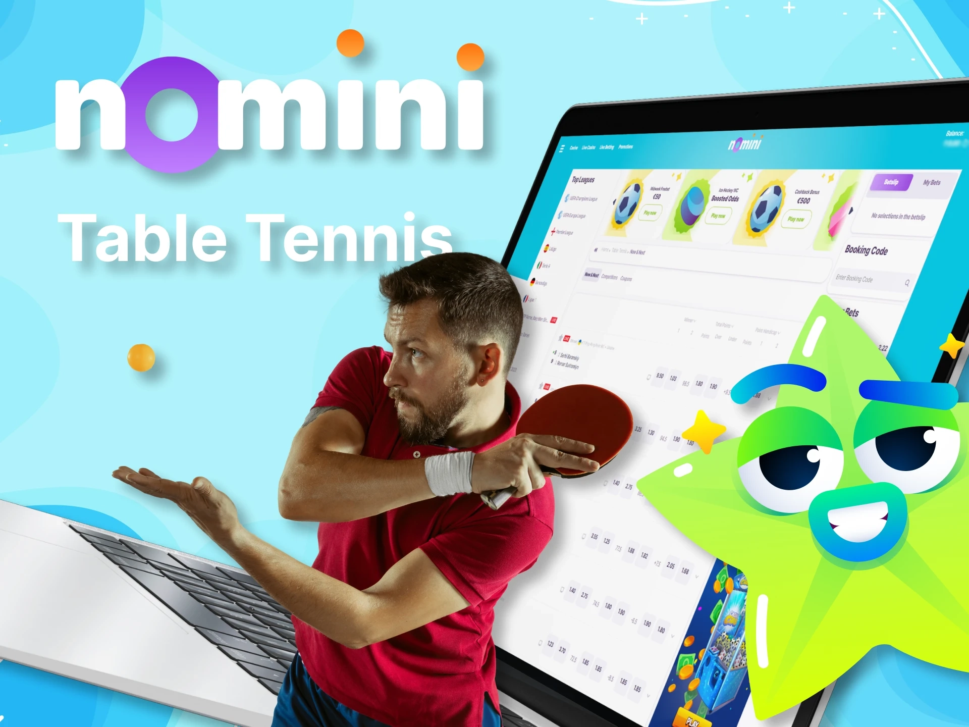 With Nomini, bet on a table tennis match.