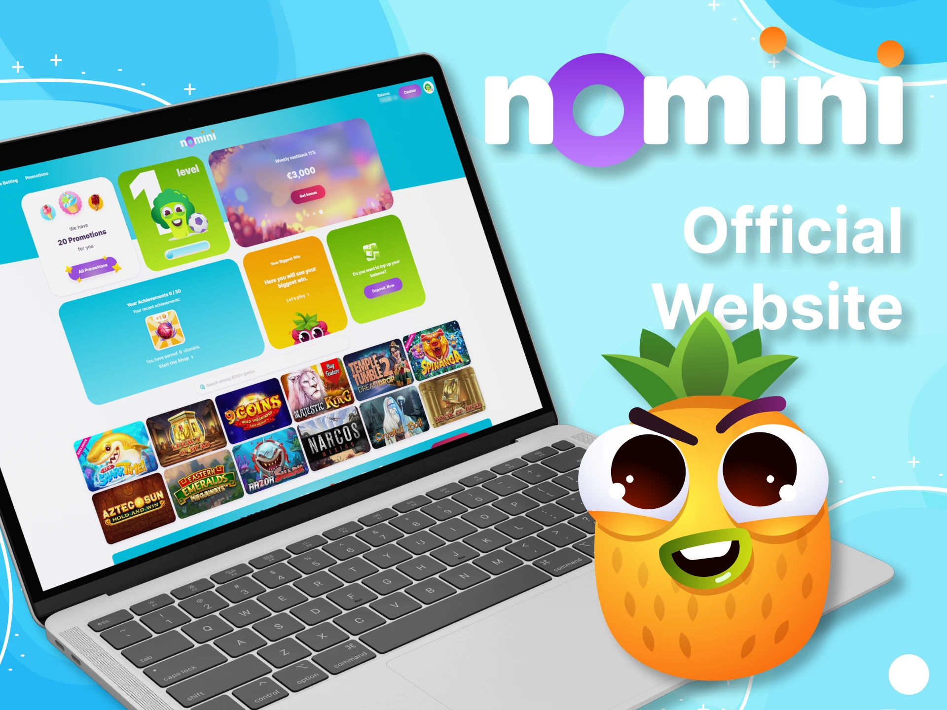 Visit the official Nomini website to play and bet.