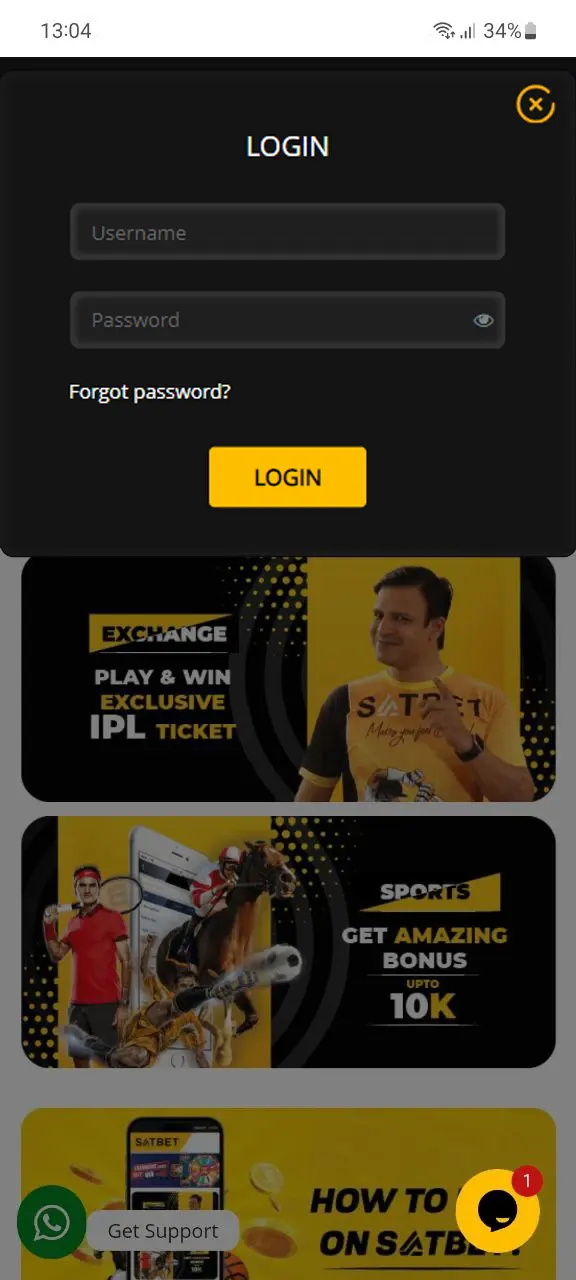 Log in using your account.