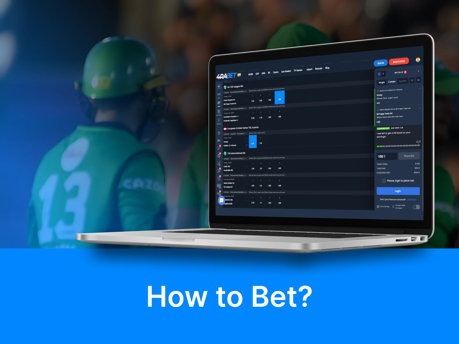 It's easy to bet on The Hundred cricket matches.