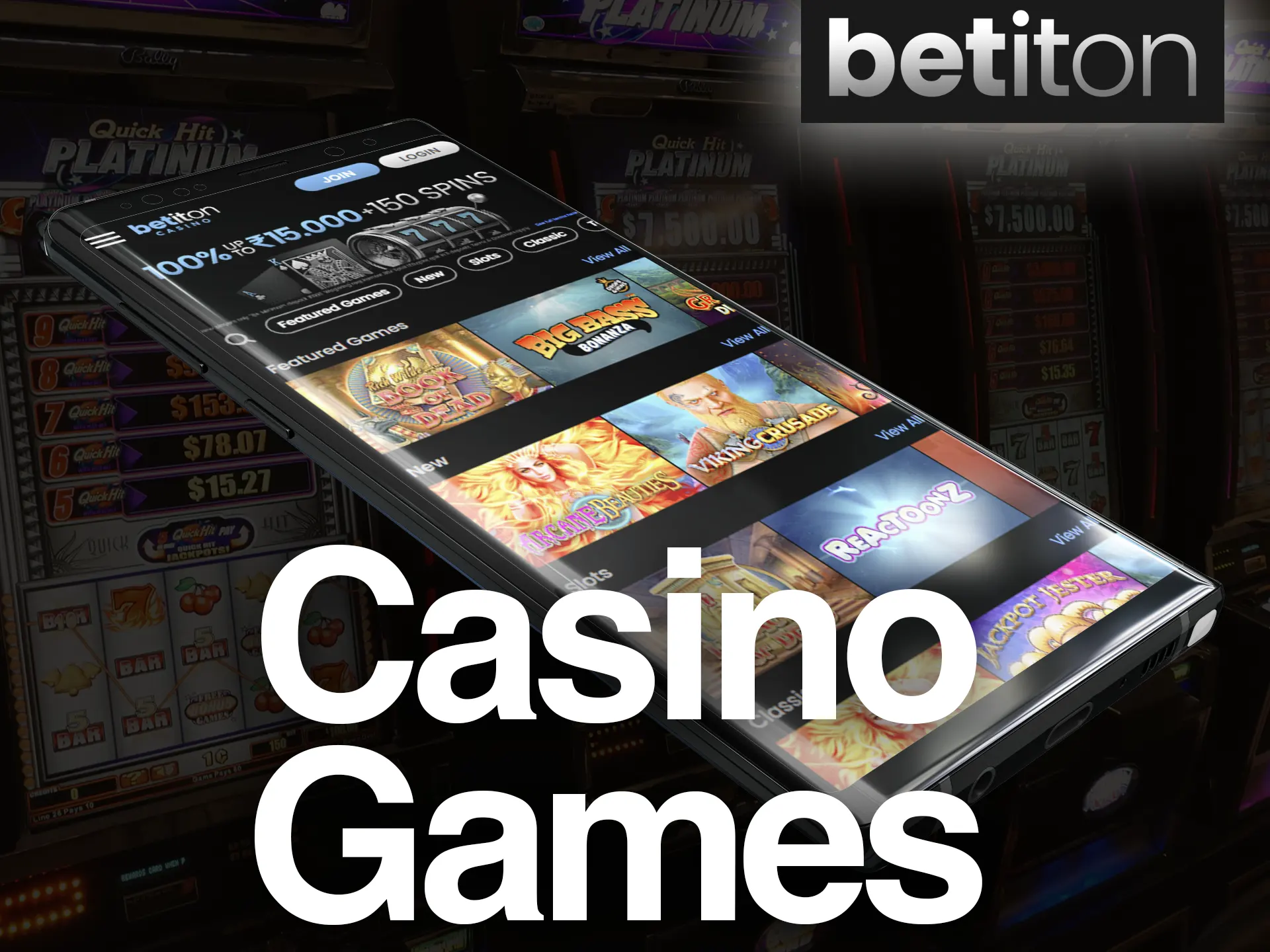 Try new casino games in the Betiton app.