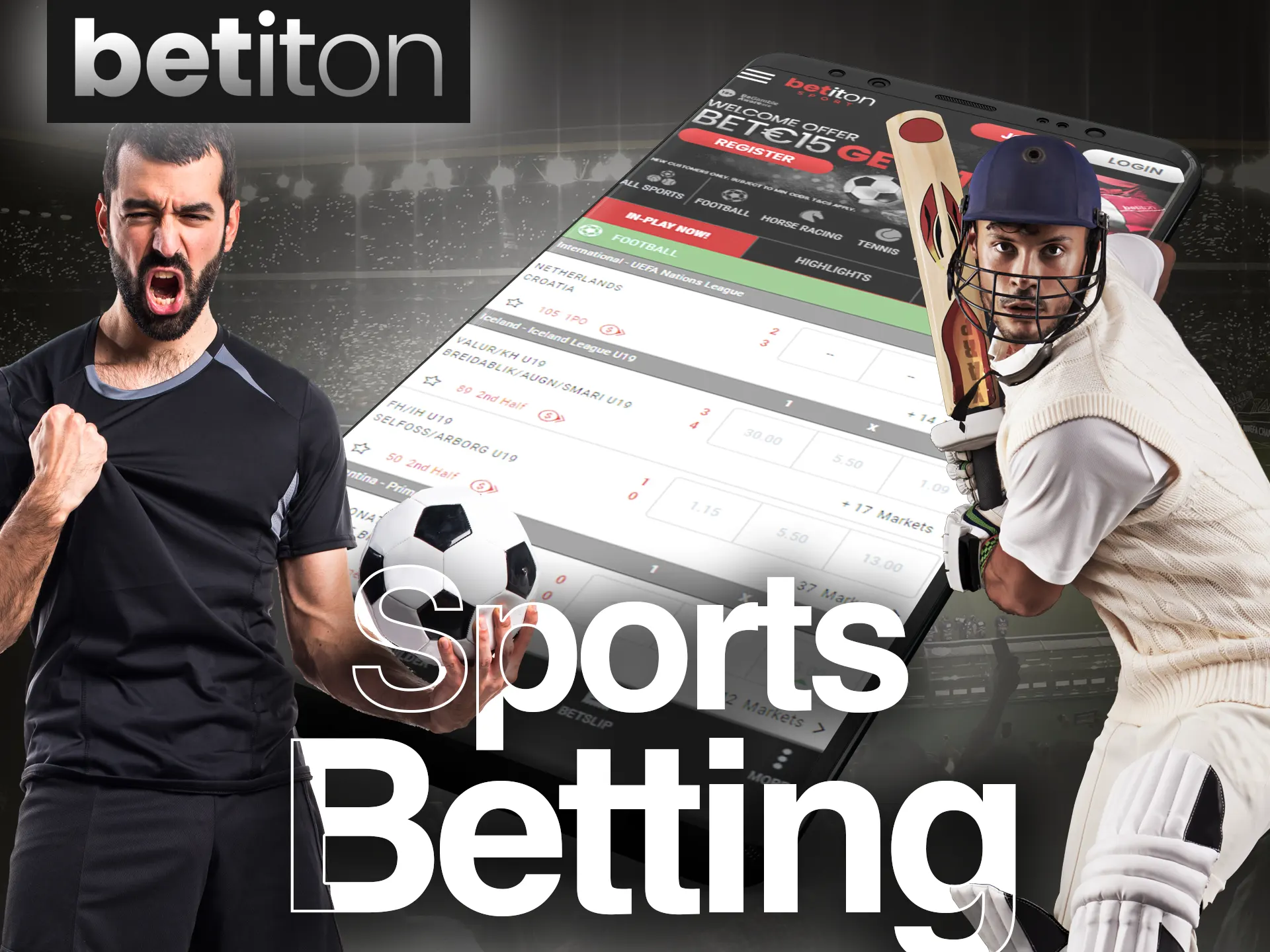 Bet on your favorite sports in the Betiton app.