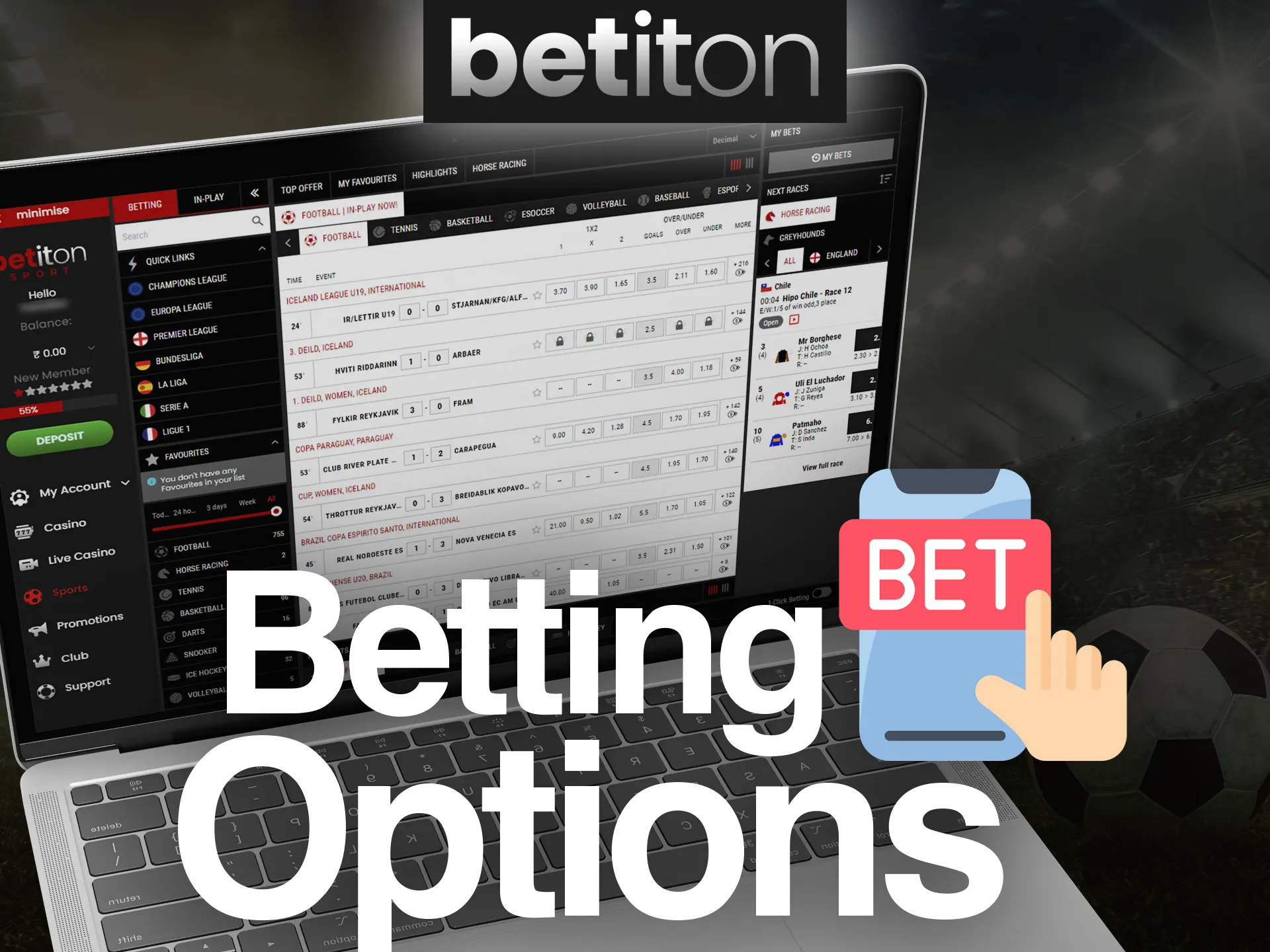 Make bets as you wish at the Betiton.