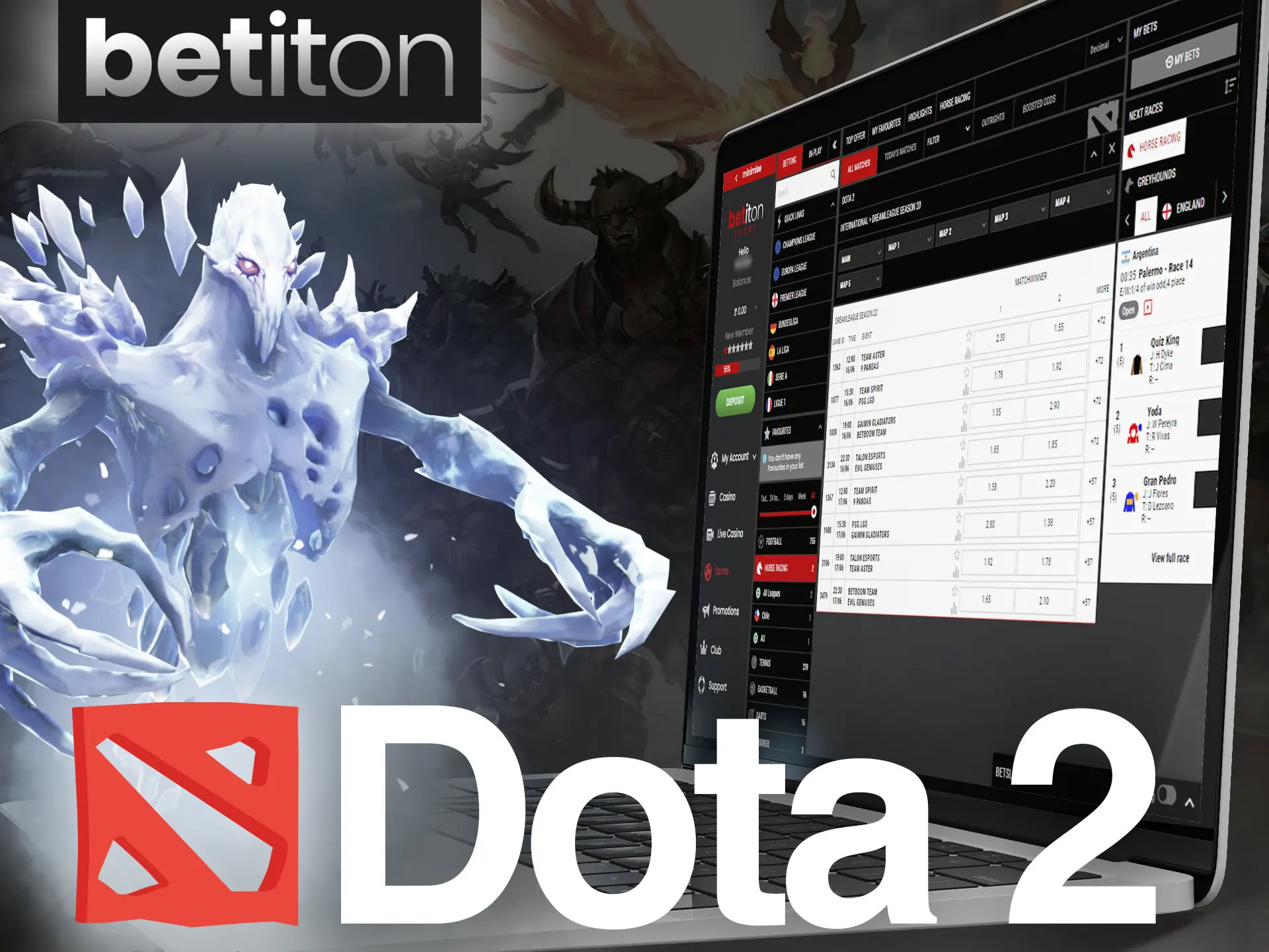 Bet on Dota 2 tournaments at the Betiton.