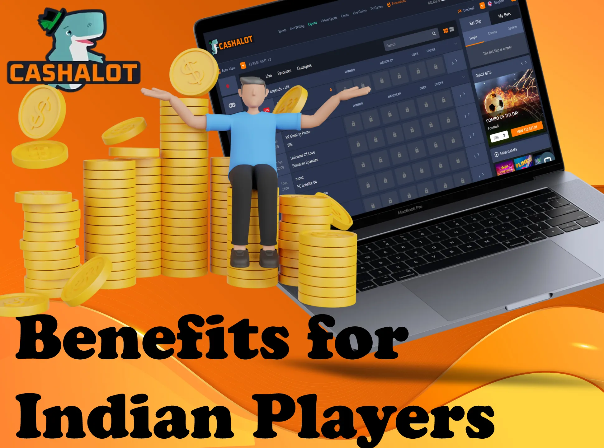 Get your Cashalot bonuses by betting from India.