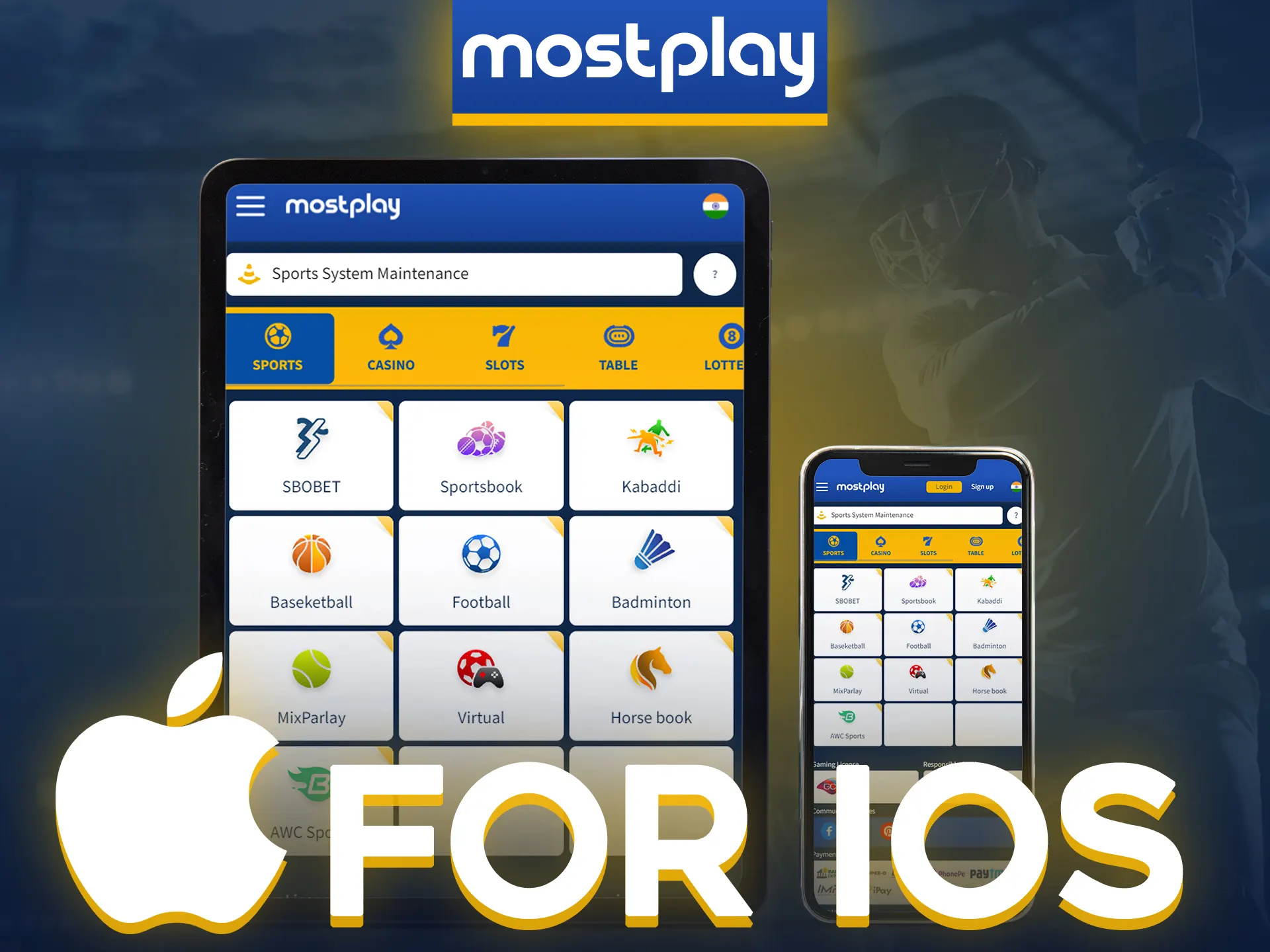 Install and use the Mostplay app on your iOS device.