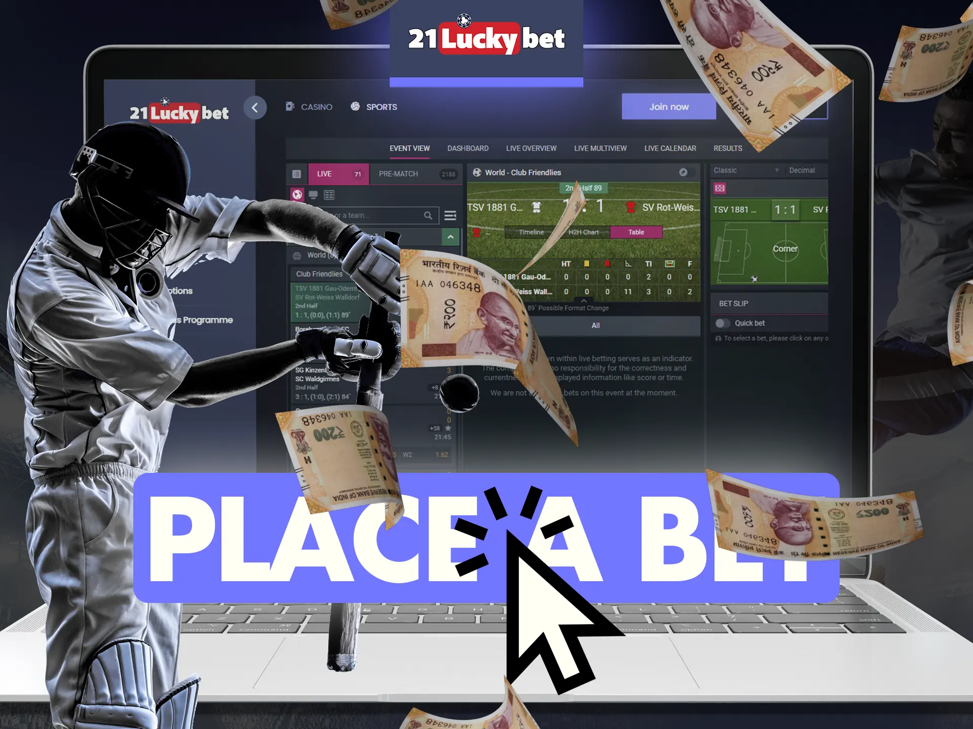 With these instructions, place your first bet at 21luckybet easily.