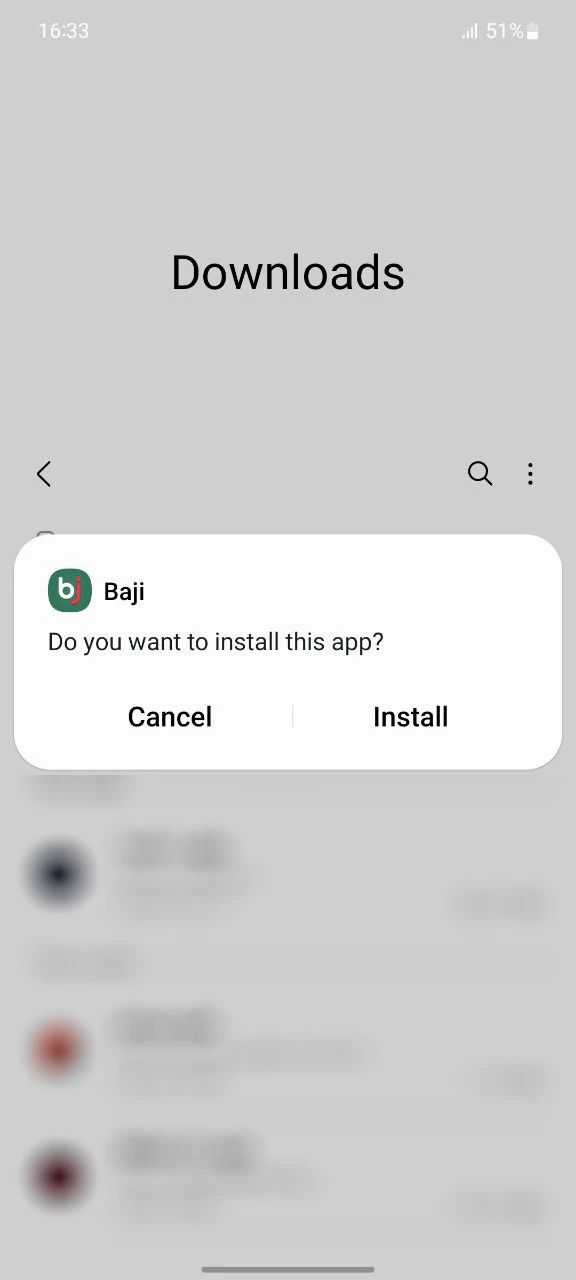 Complete the installation and enjoy playing in the Baji Live app for Android.