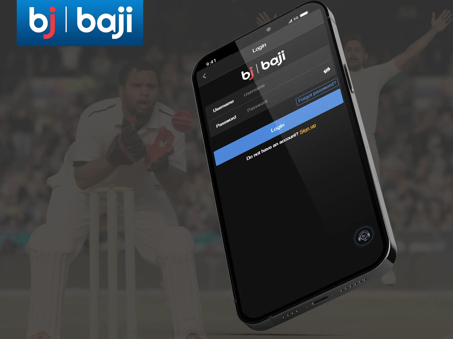 Log in to your account on Baji Live app.