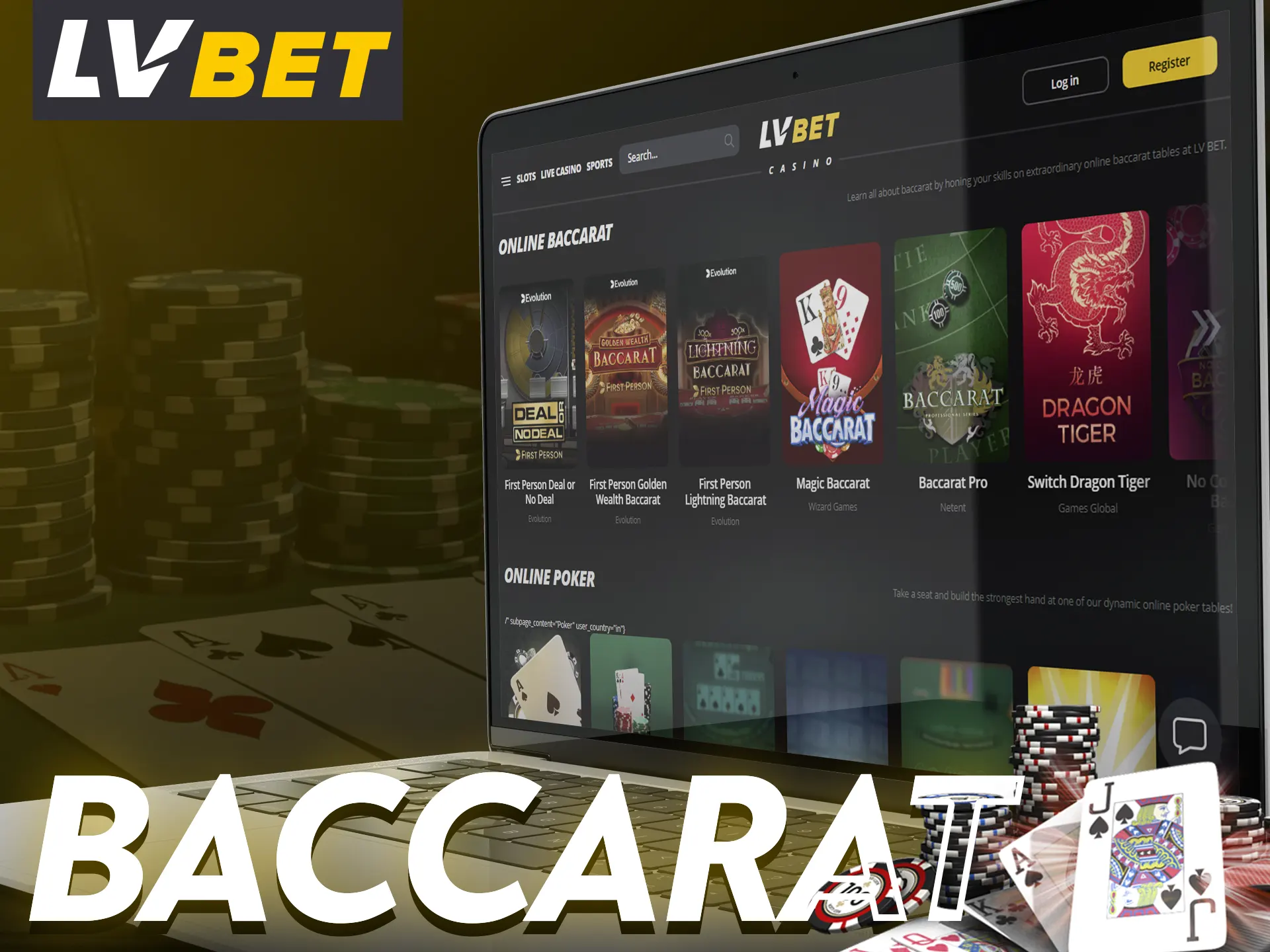 At LV Bet Casino, play baccarat.