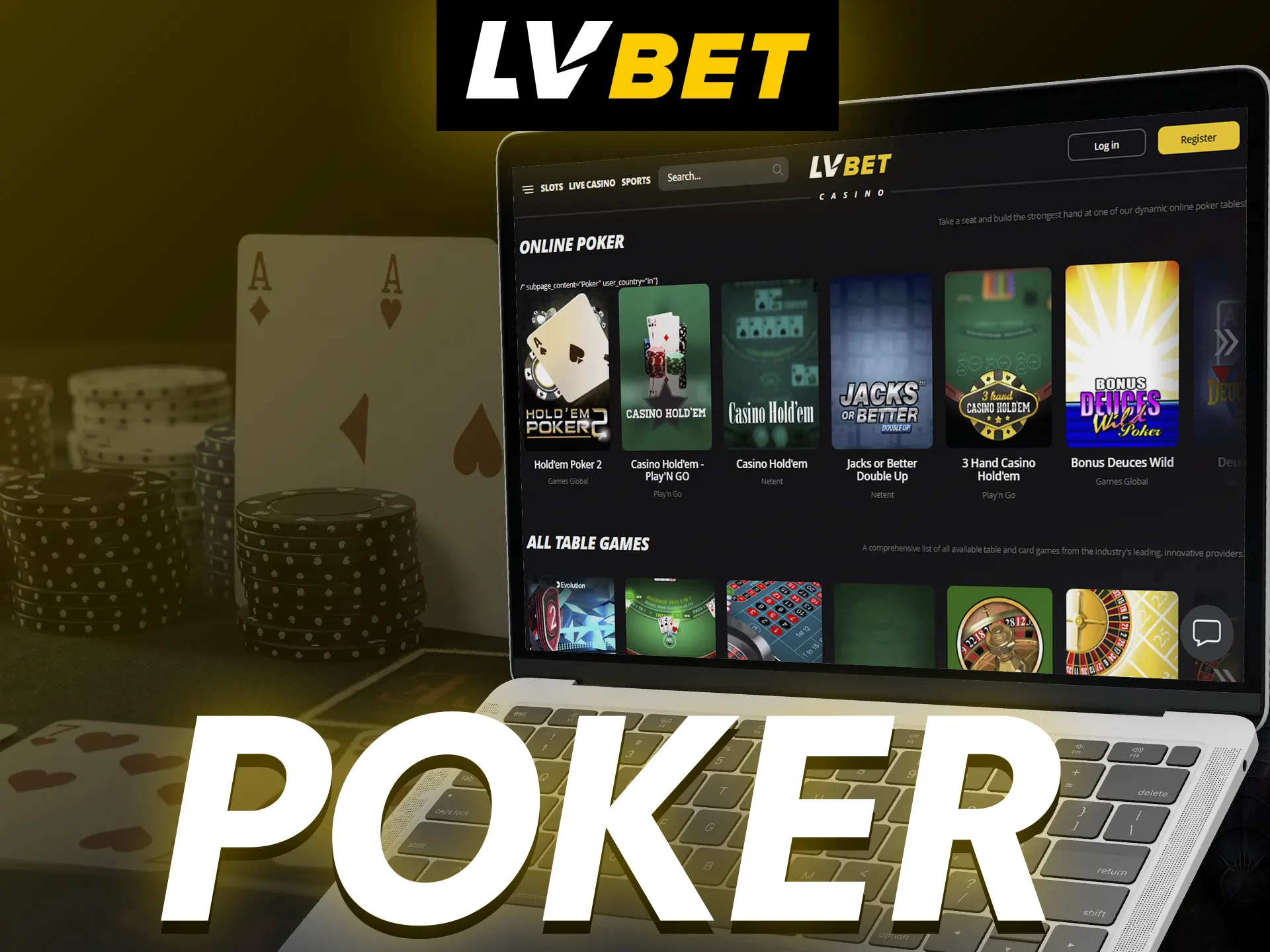 Play poker at LV Bet Casino.