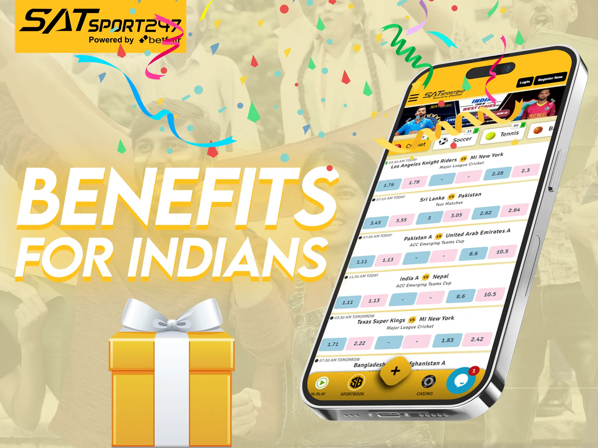 The Satsport247 app has many bonuses and benefits for players.