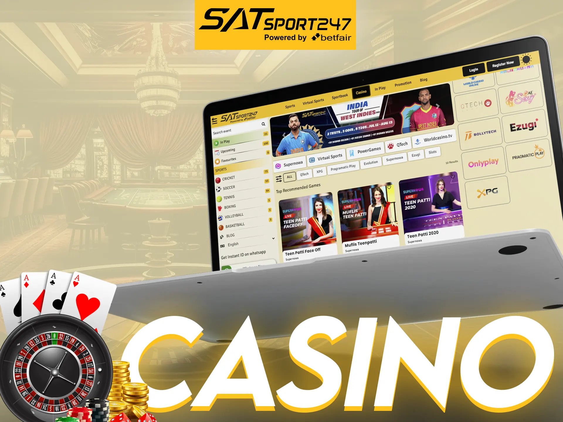 Play at the online casino with Satsport247.