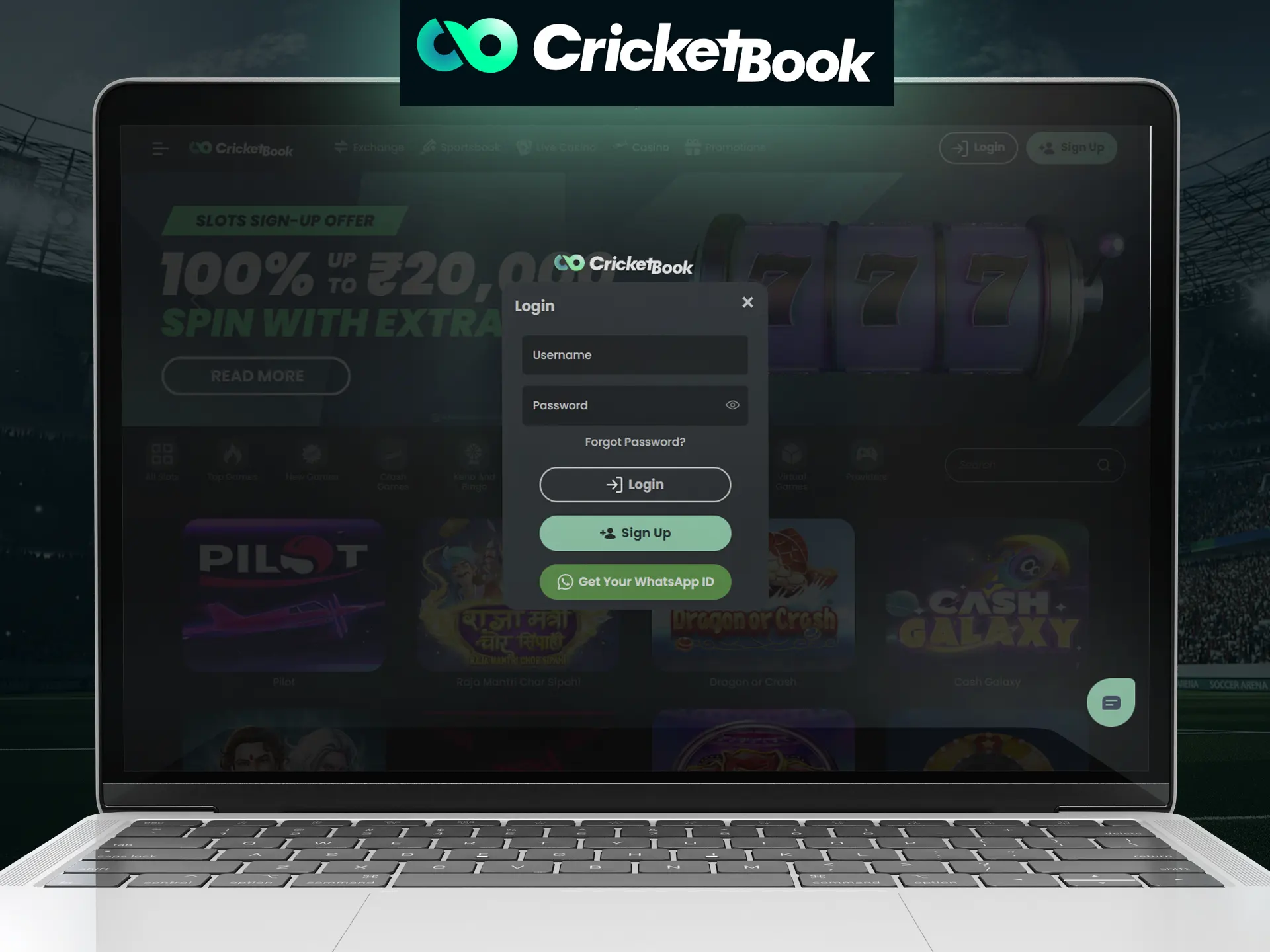 You can log in to your account on Cricketbook from either a computer or mobile device.