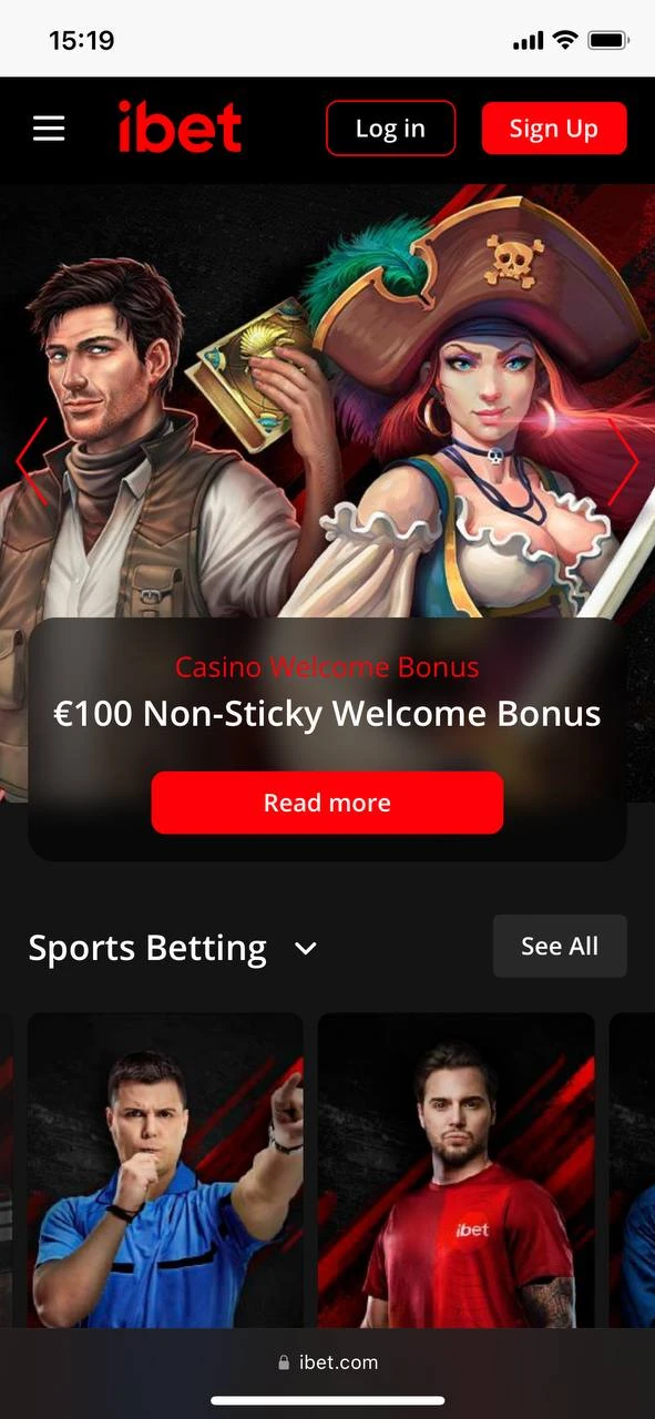 Go to the iBet website.