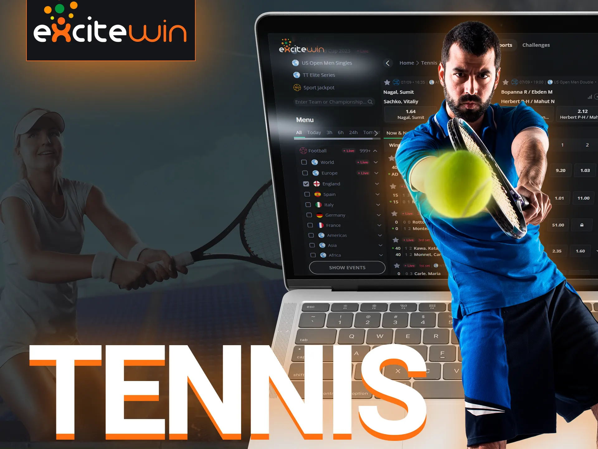 Bet on tennis with Excitewin.