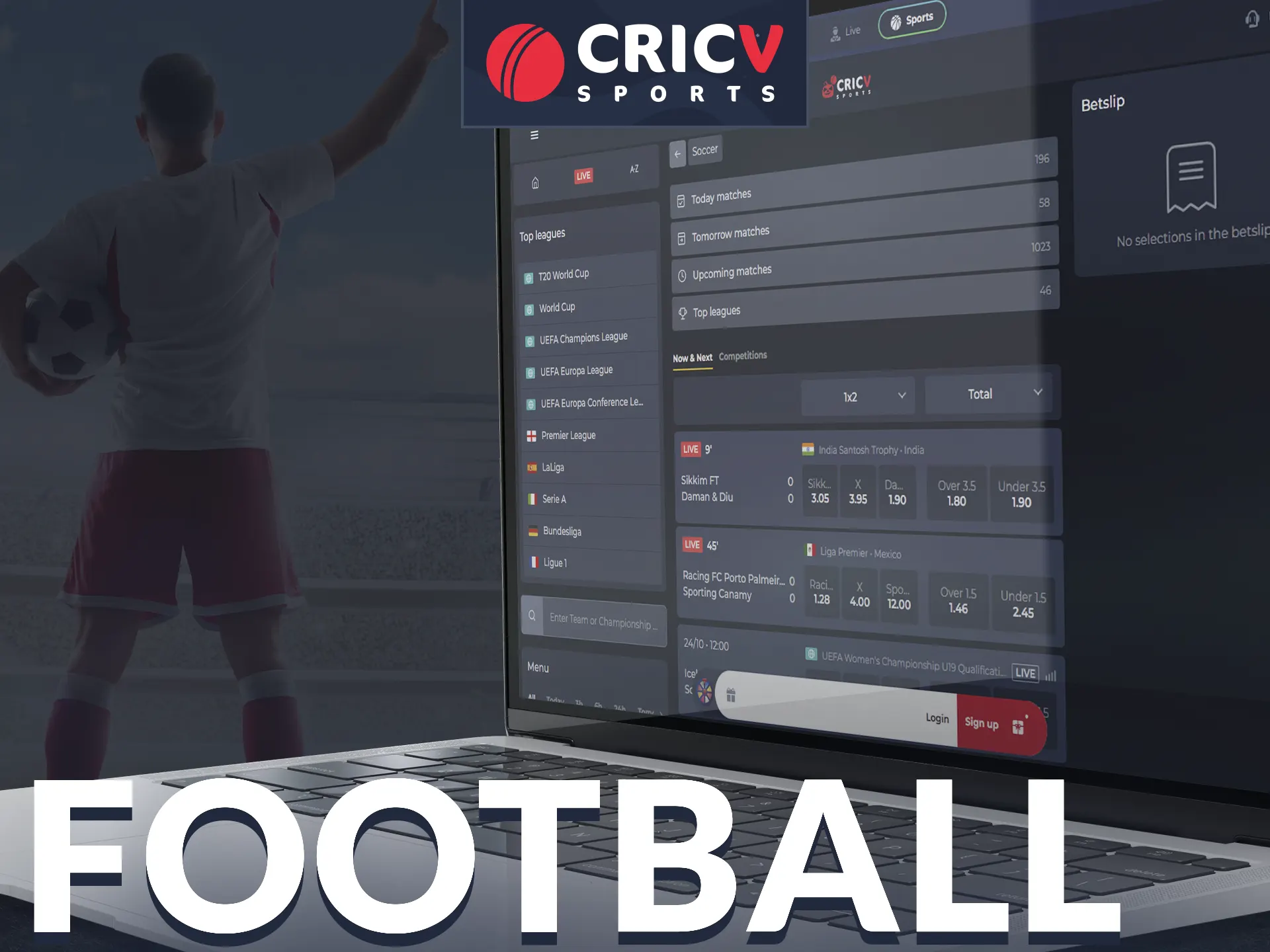 Bet on football with Cricv.